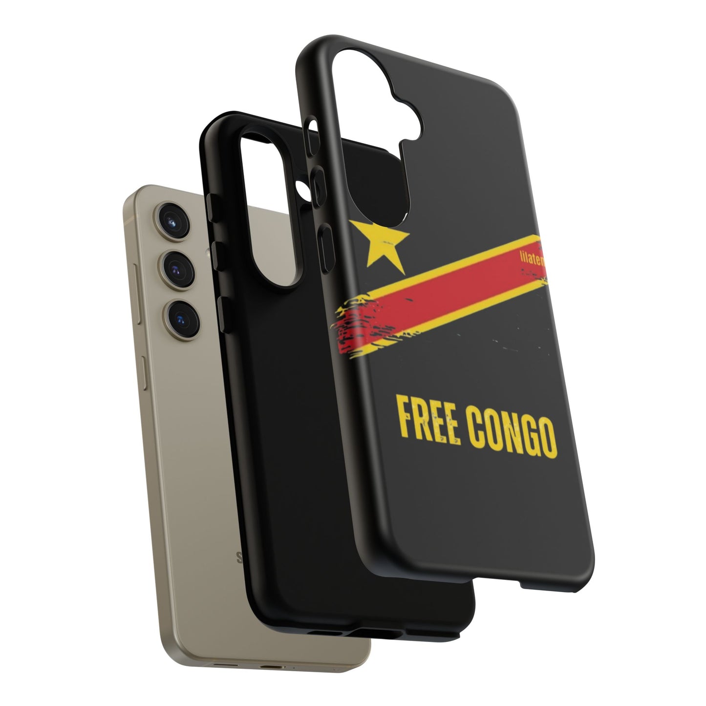 Coque de téléphone – Design "FREE CONGO" (Compatible avec iPhone, Samsung, Google Pixel)