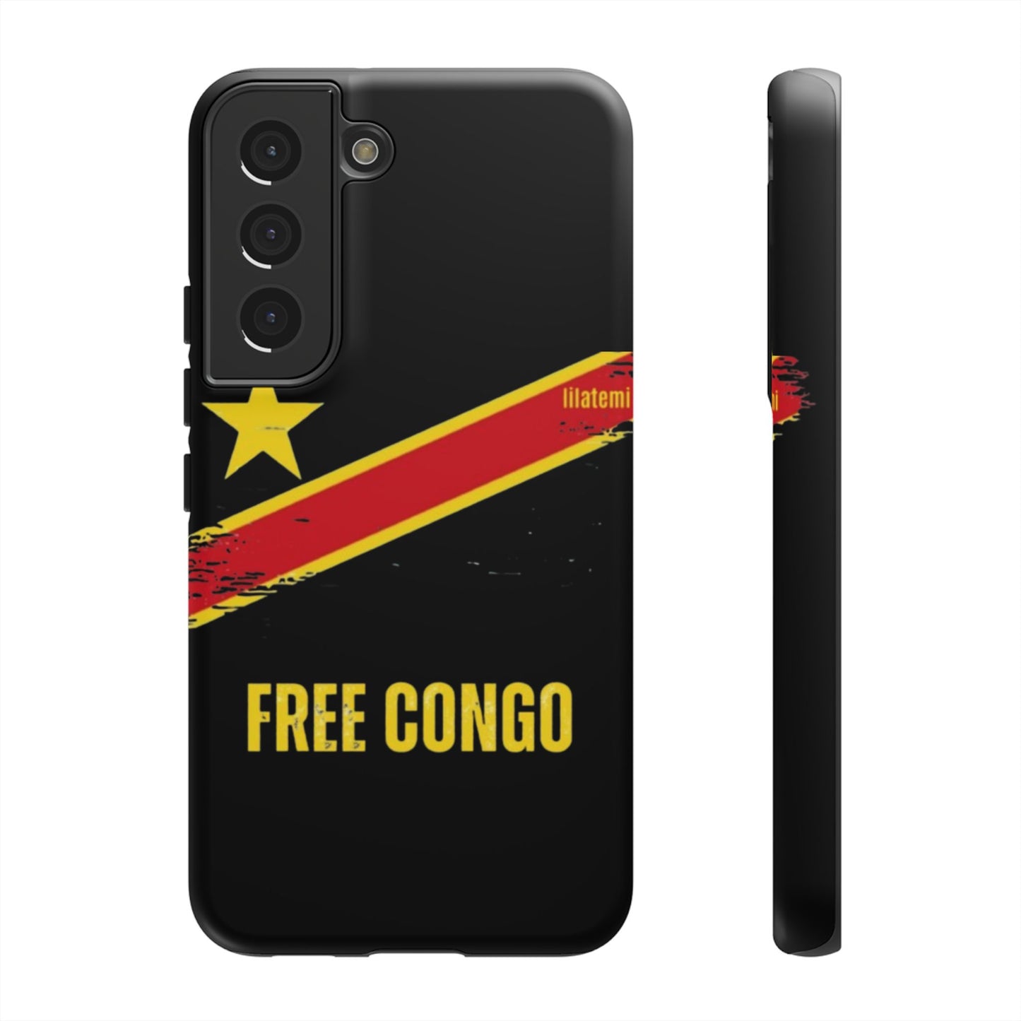 Coque de téléphone – Design "FREE CONGO" (Compatible avec iPhone, Samsung, Google Pixel)