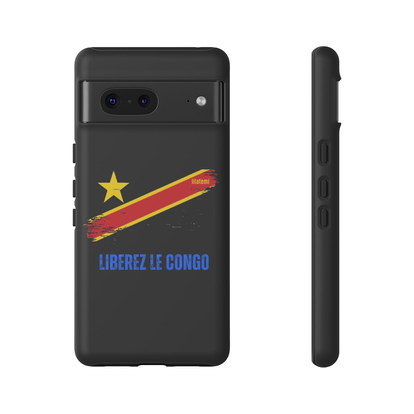 Coque de téléphone – Design "Libérer le Congo" (Compatible avec iPhone, Samsung, Google Pixel)