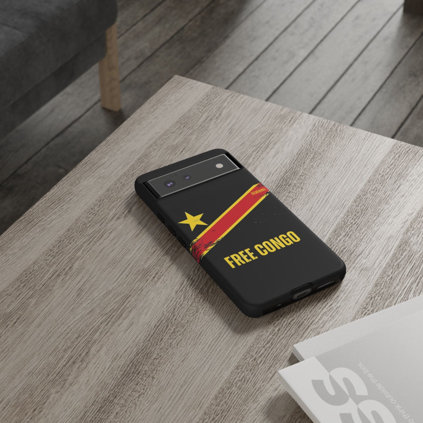 Coque de téléphone – Design "FREE CONGO" (Compatible avec iPhone, Samsung, Google Pixel)