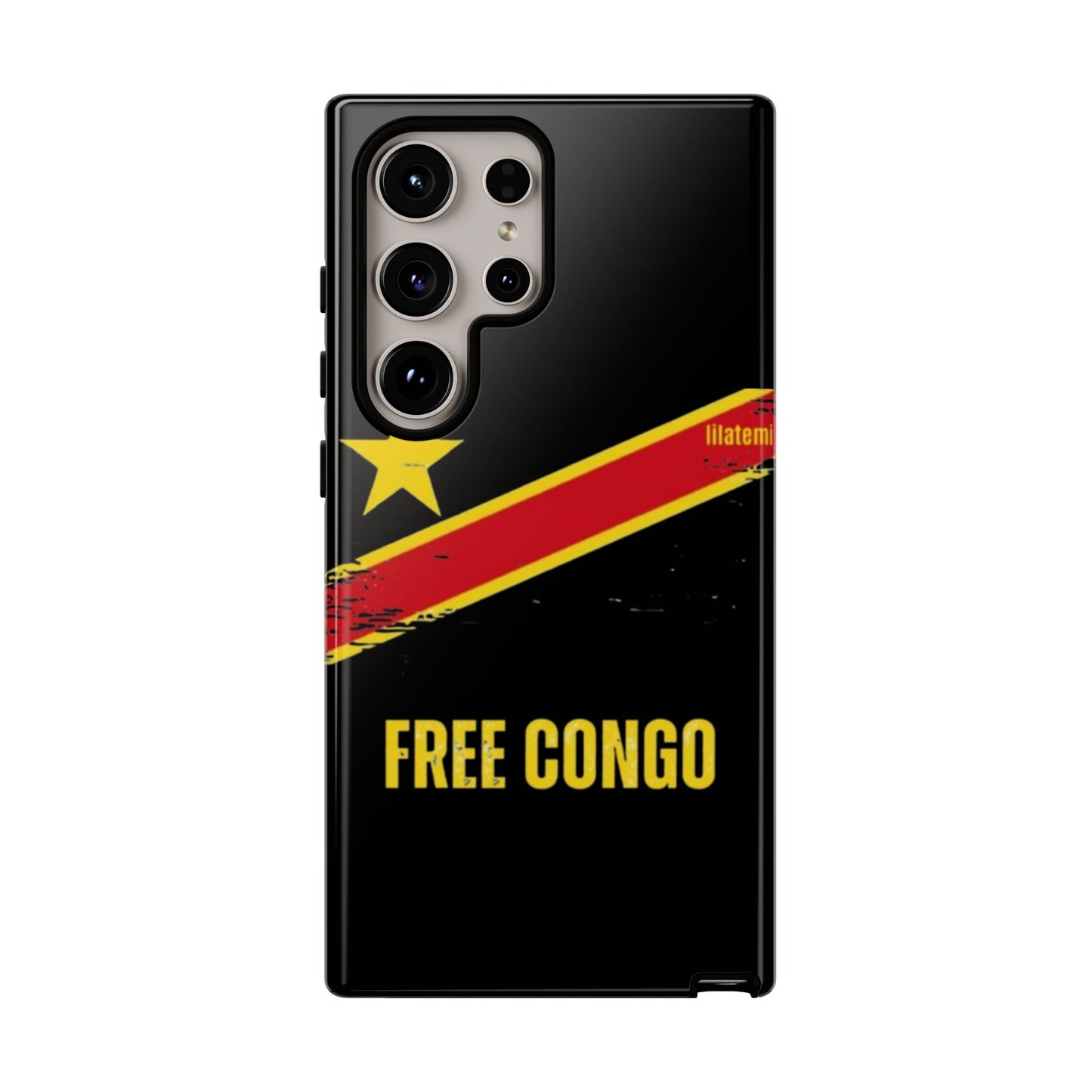 Coque de téléphone – Design "FREE CONGO" (Compatible avec iPhone, Samsung, Google Pixel)