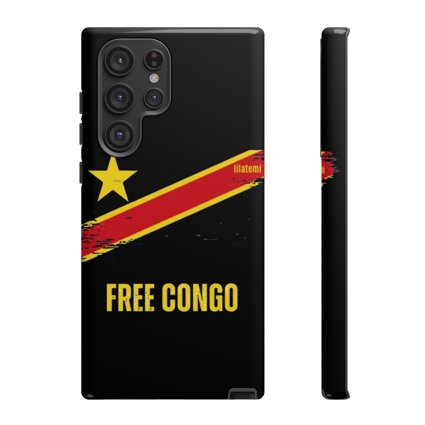 Coque de téléphone – Design "FREE CONGO" (Compatible avec iPhone, Samsung, Google Pixel)