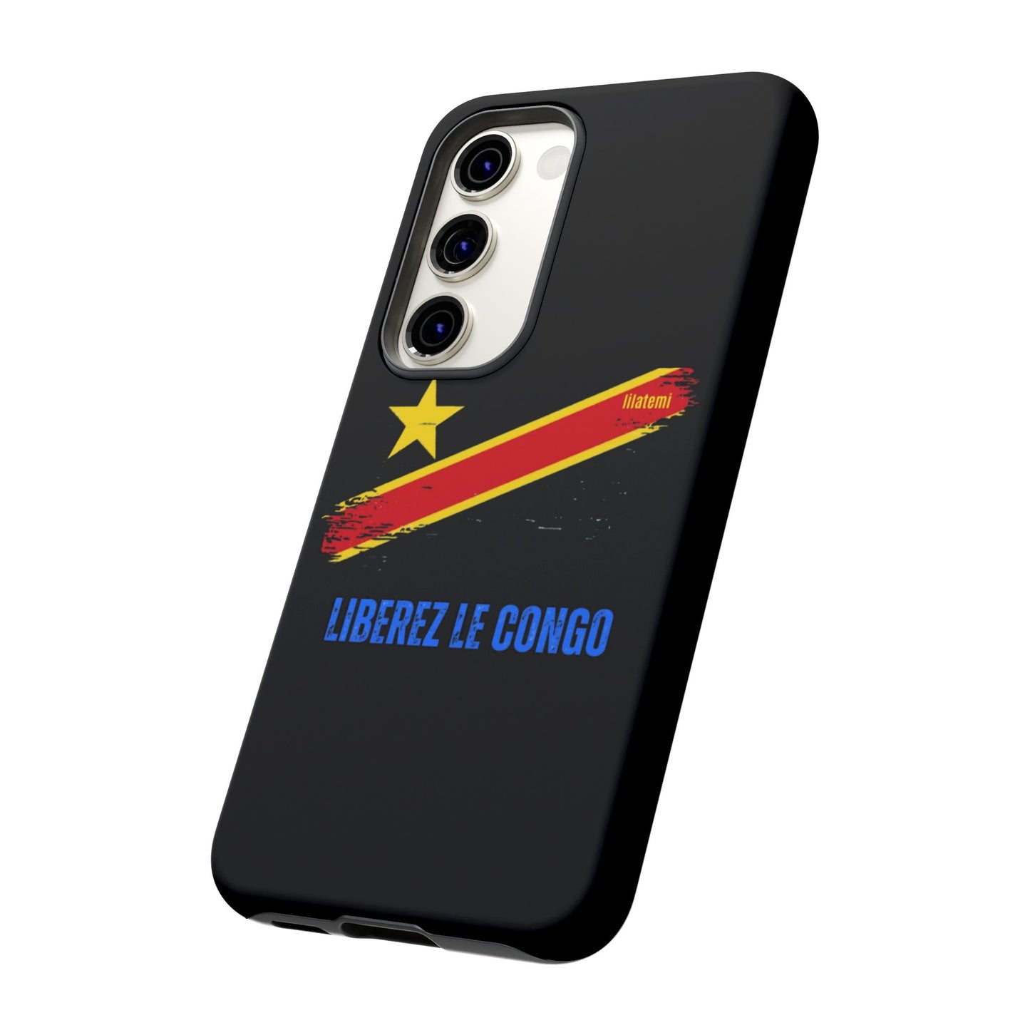 Coque de téléphone – Design "Libérer le Congo" (Compatible avec iPhone, Samsung, Google Pixel)