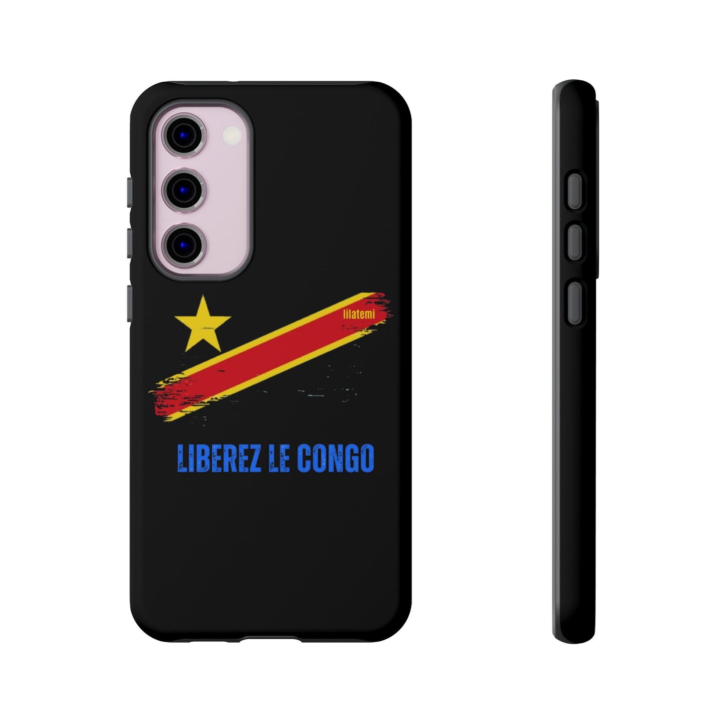 Coque de téléphone – Design "Libérer le Congo" (Compatible avec iPhone, Samsung, Google Pixel)