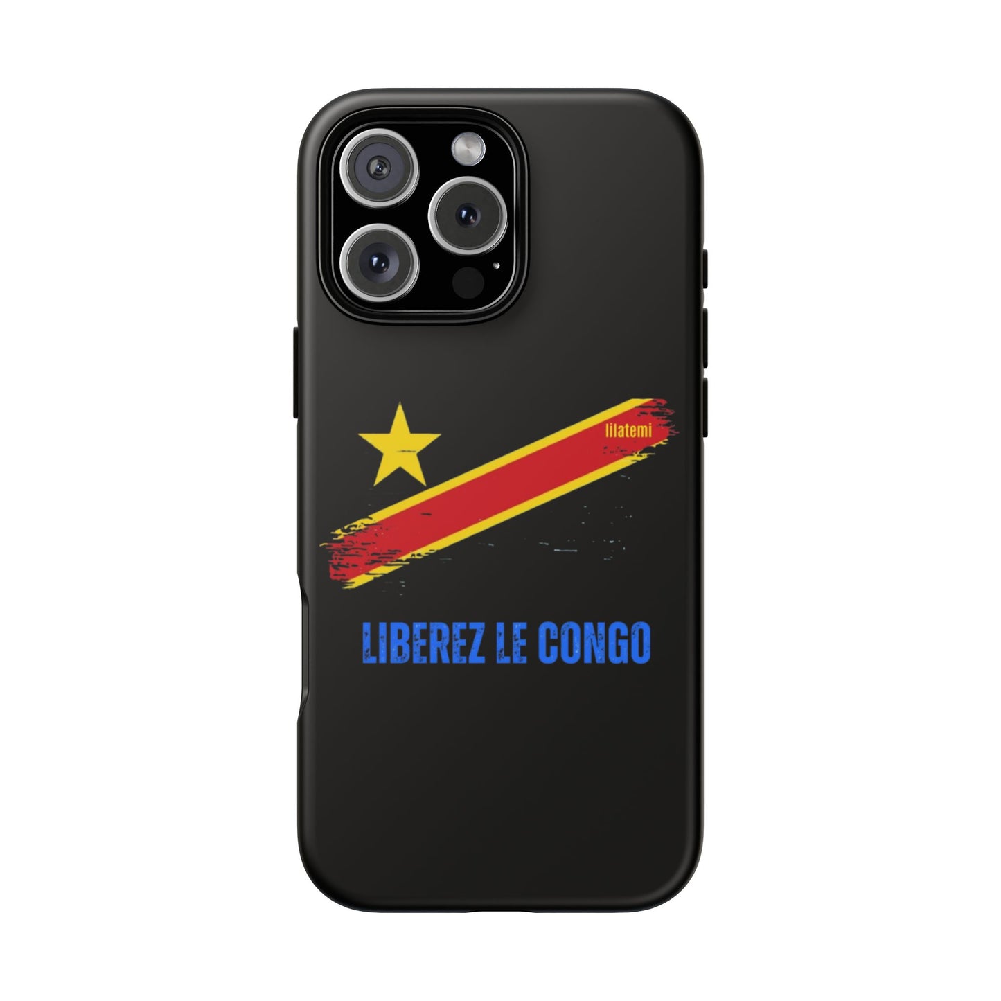 Coque de téléphone – Design "Libérer le Congo" (Compatible avec iPhone, Samsung, Google Pixel)