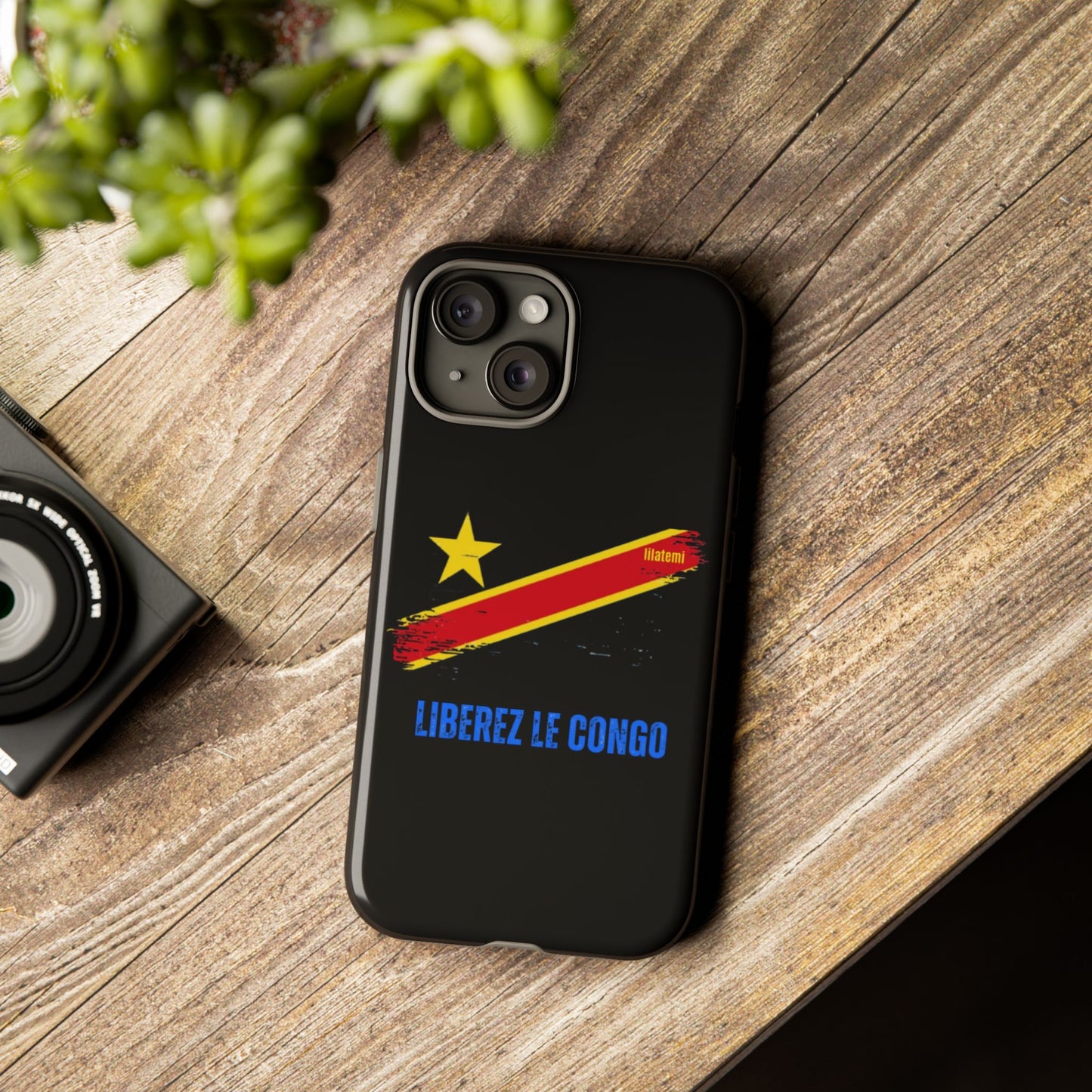 Coque de téléphone – Design "Libérer le Congo" (Compatible avec iPhone, Samsung, Google Pixel)