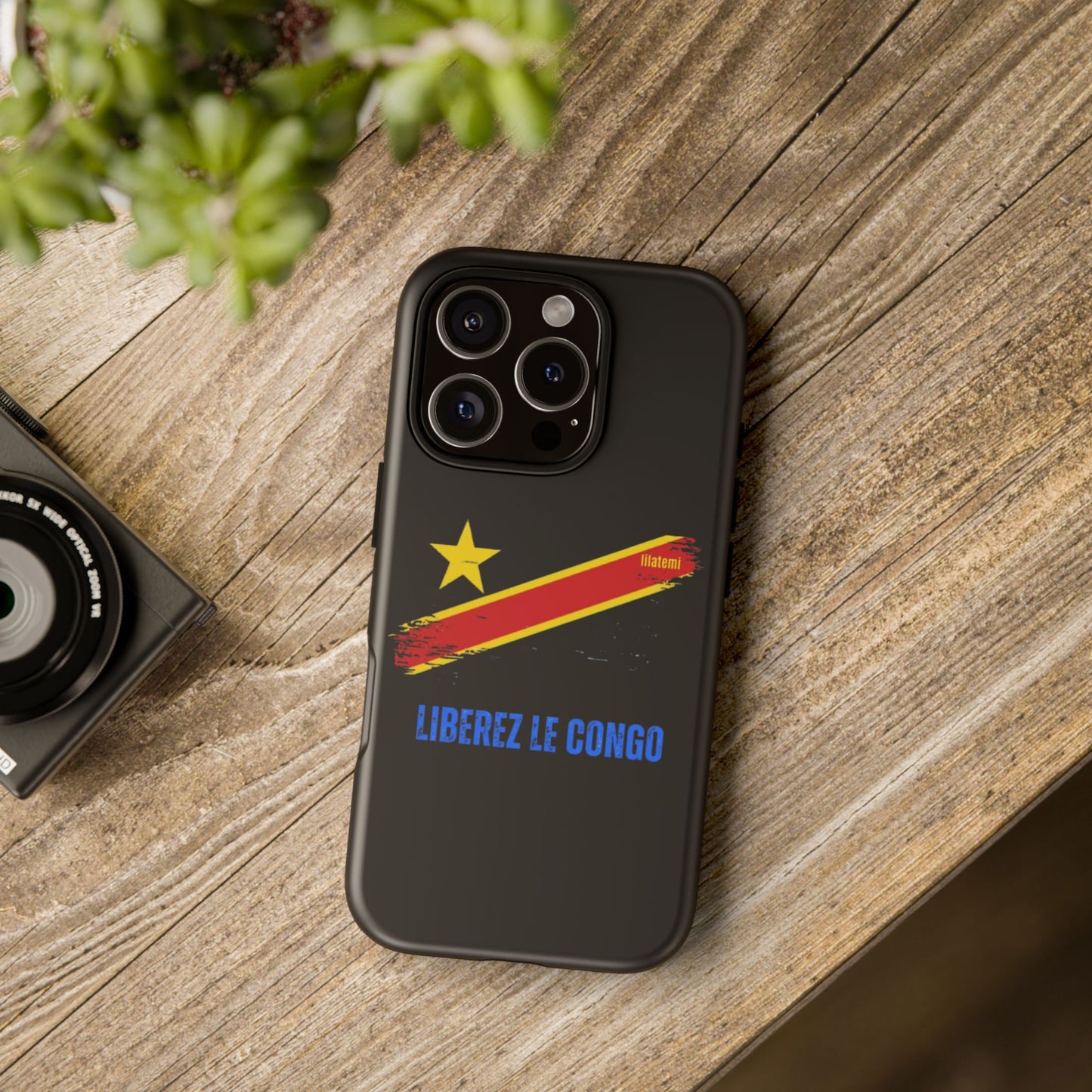 Coque de téléphone – Design "Libérer le Congo" (Compatible avec iPhone, Samsung, Google Pixel)