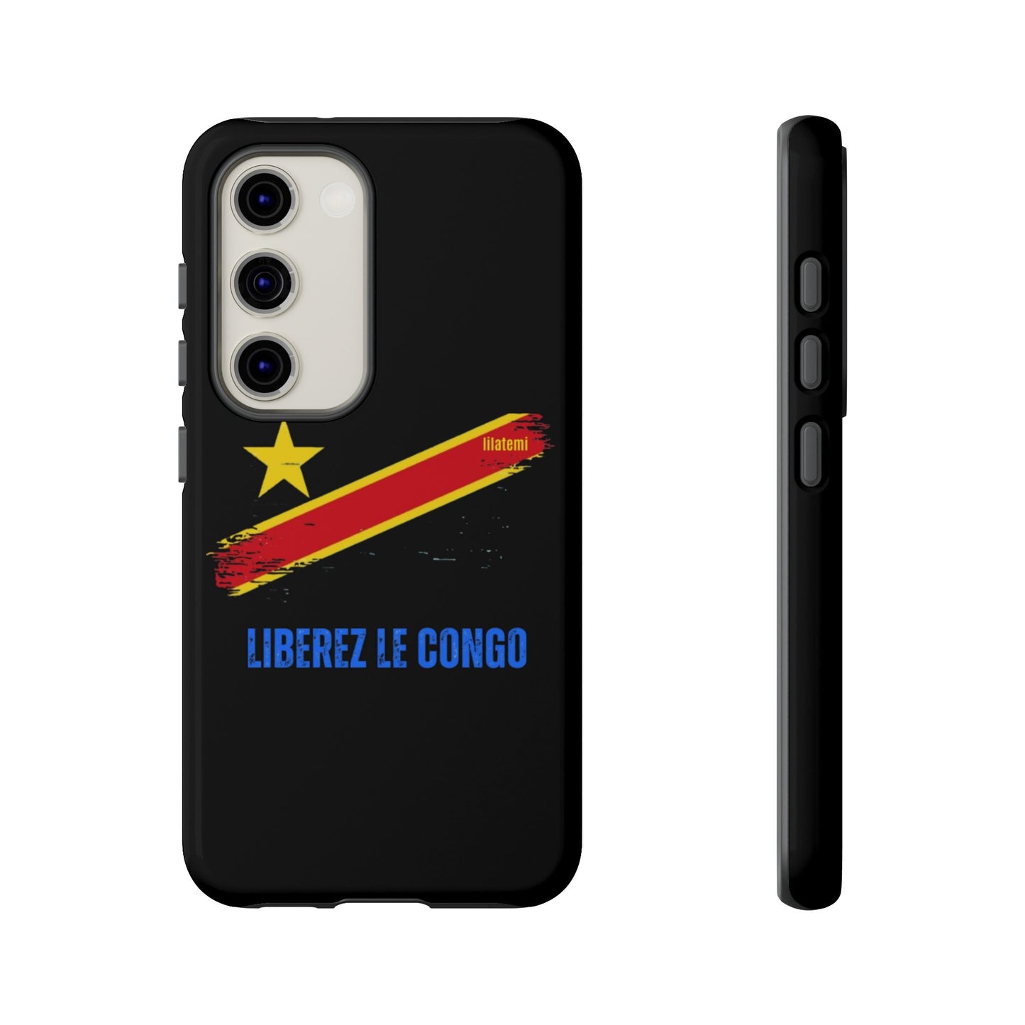 Coque de téléphone – Design "Libérer le Congo" (Compatible avec iPhone, Samsung, Google Pixel)