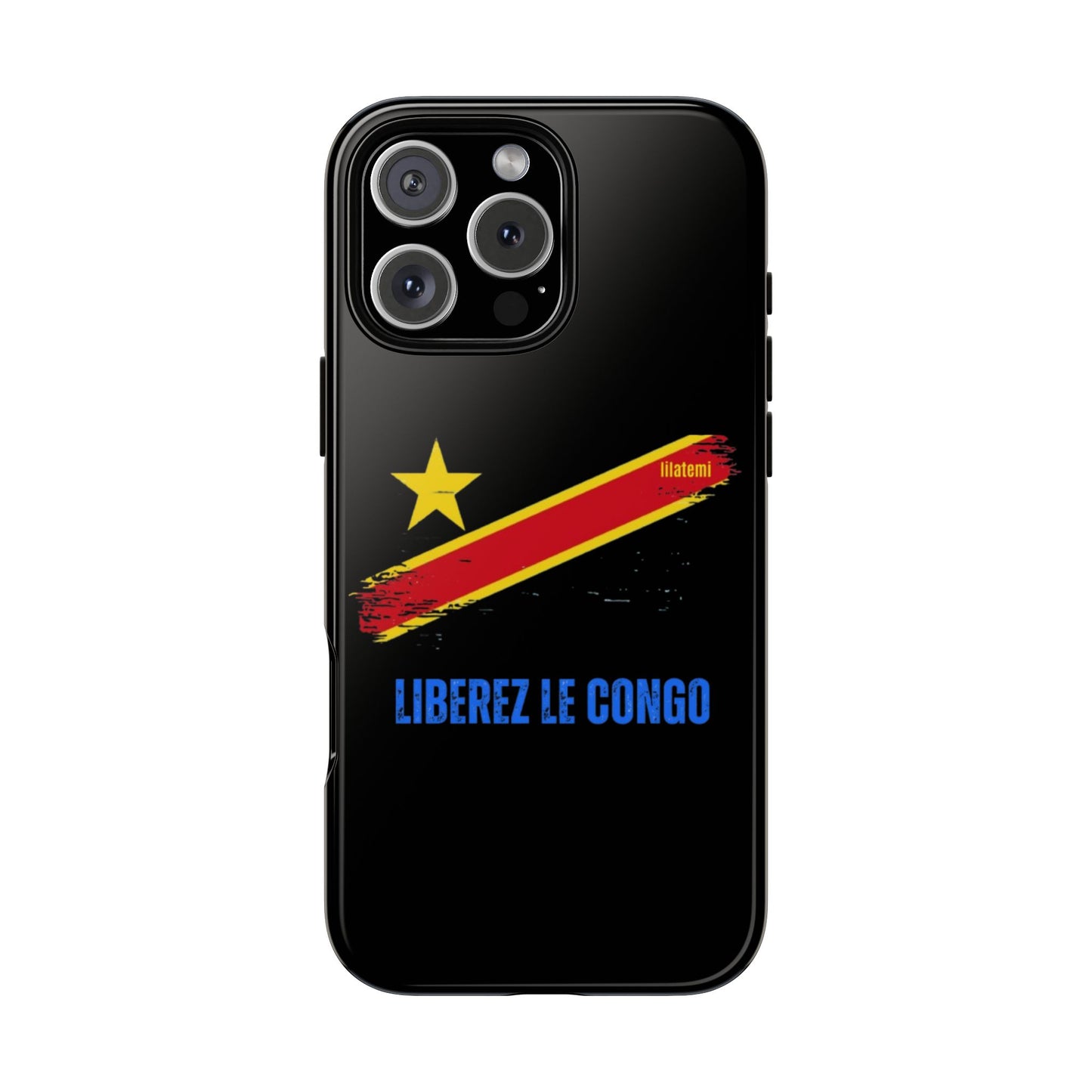 Coque de téléphone – Design "Libérer le Congo" (Compatible avec iPhone, Samsung, Google Pixel)
