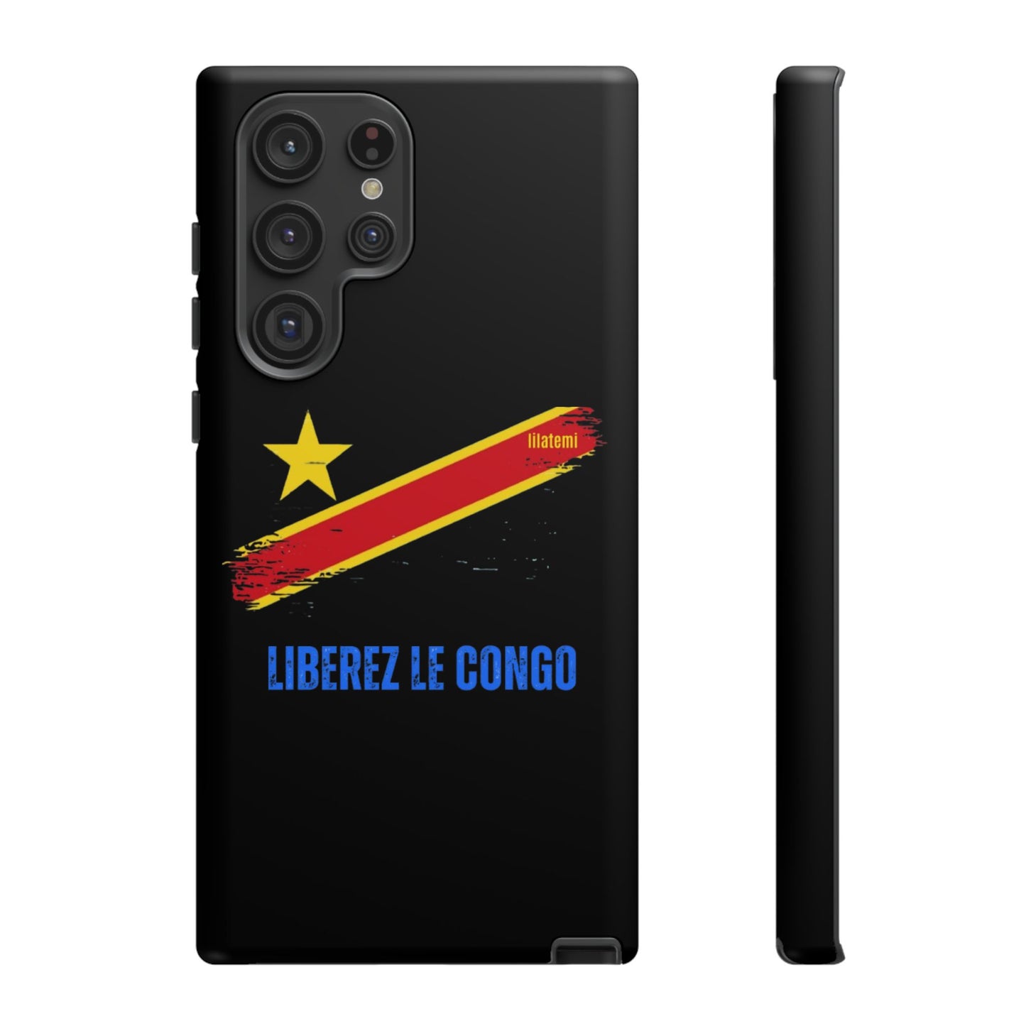 Coque de téléphone – Design "Libérer le Congo" (Compatible avec iPhone, Samsung, Google Pixel)