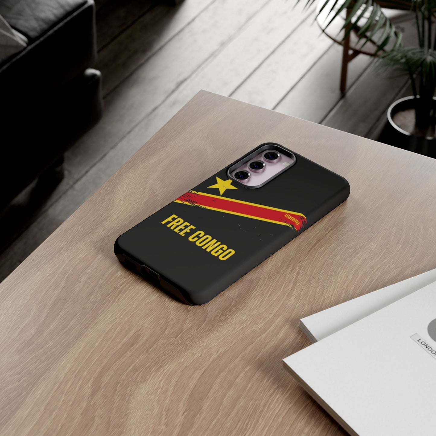 Coque de téléphone – Design "FREE CONGO" (Compatible avec iPhone, Samsung, Google Pixel)