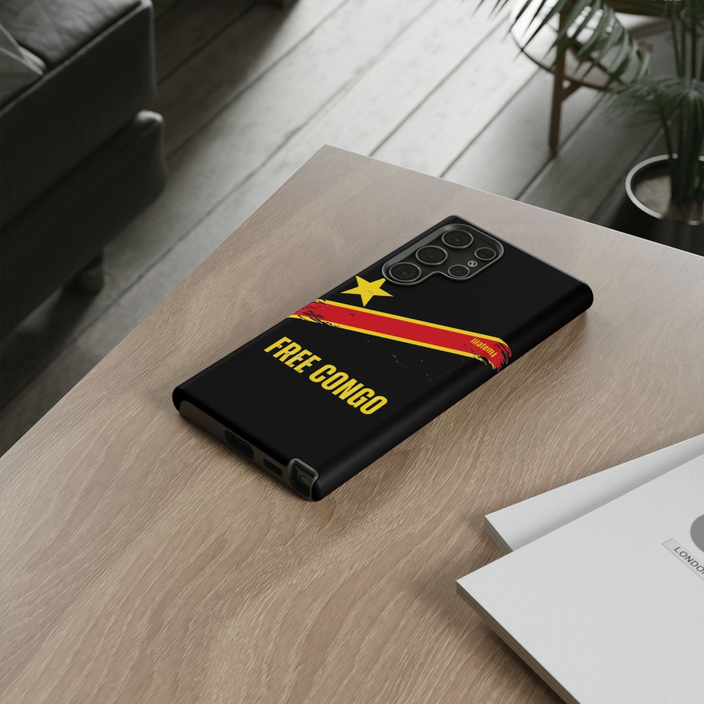 Coque de téléphone – Design "FREE CONGO" (Compatible avec iPhone, Samsung, Google Pixel)