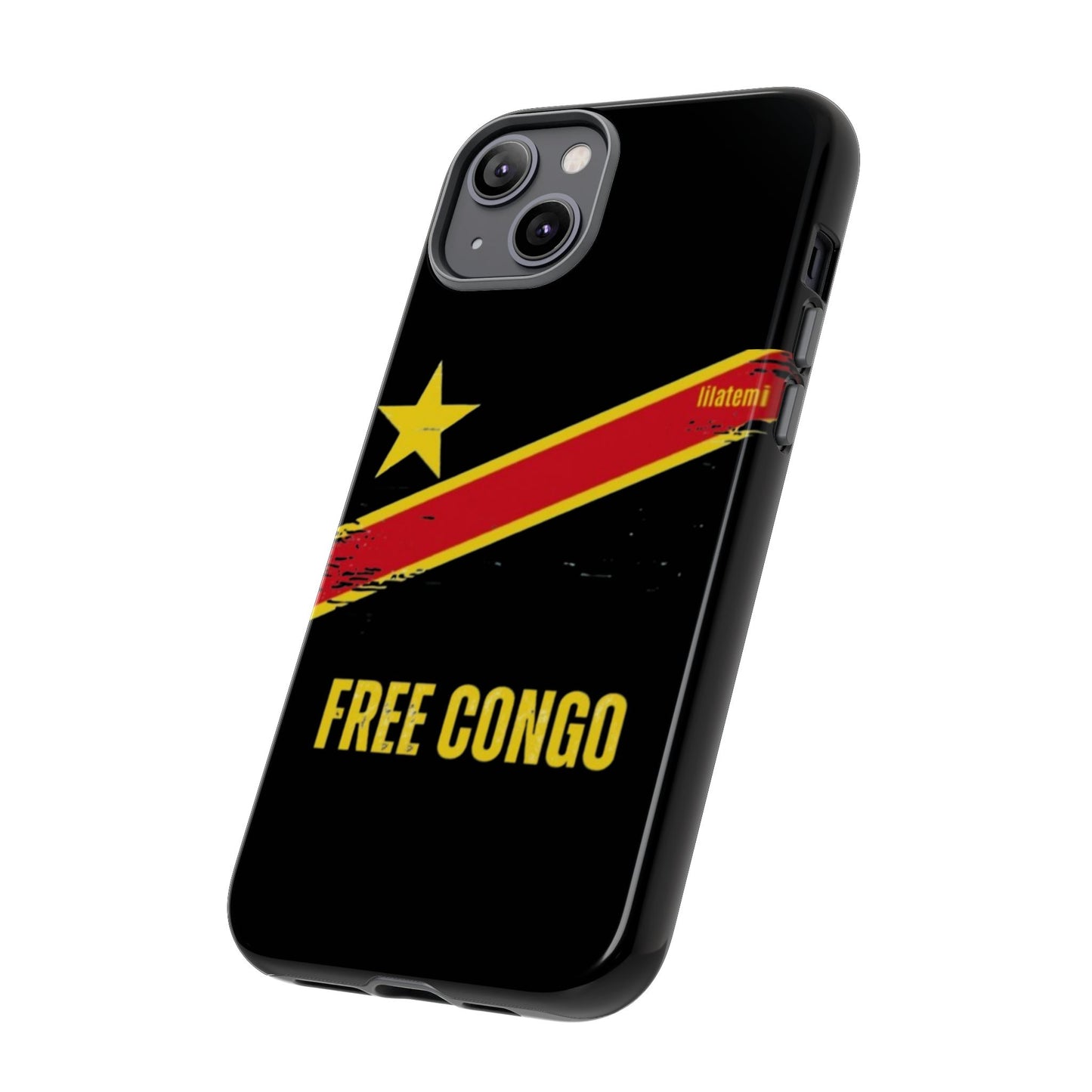 Coque de téléphone – Design "FREE CONGO" (Compatible avec iPhone, Samsung, Google Pixel)