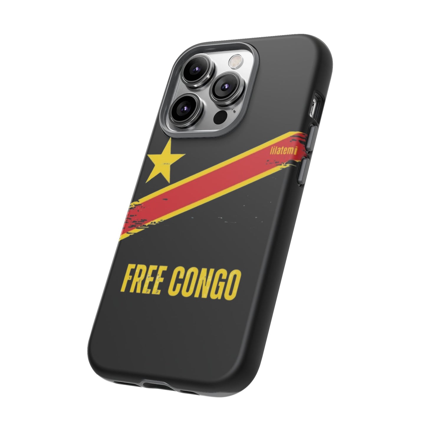 Coque de téléphone – Design "FREE CONGO" (Compatible avec iPhone, Samsung, Google Pixel)