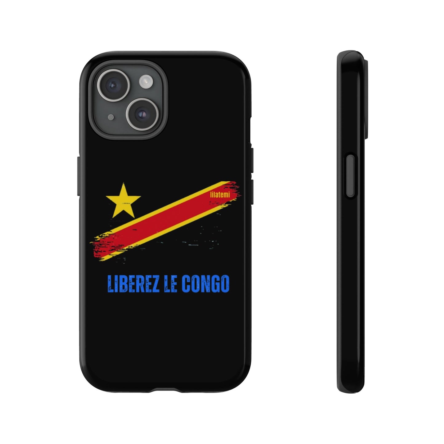 Coque de téléphone – Design "Libérer le Congo" (Compatible avec iPhone, Samsung, Google Pixel)