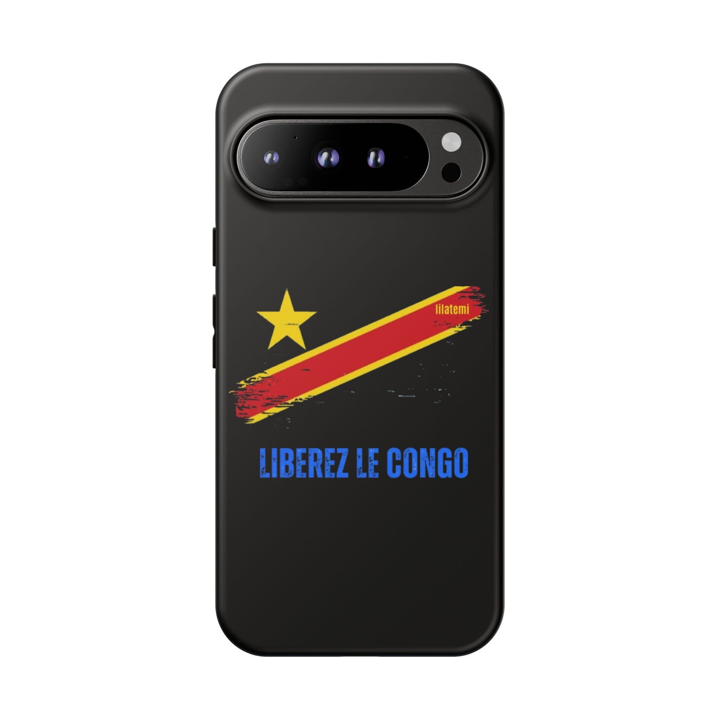 Coque de téléphone – Design "Libérer le Congo" (Compatible avec iPhone, Samsung, Google Pixel)