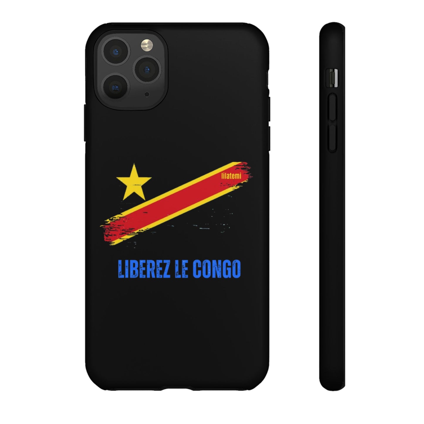 Coque de téléphone – Design "Libérer le Congo" (Compatible avec iPhone, Samsung, Google Pixel)