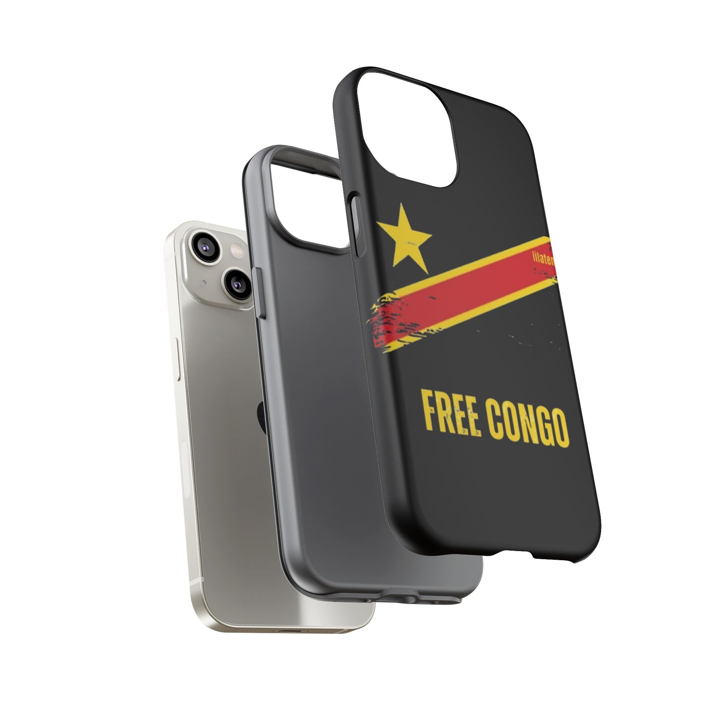 Coque de téléphone – Design "FREE CONGO" (Compatible avec iPhone, Samsung, Google Pixel)