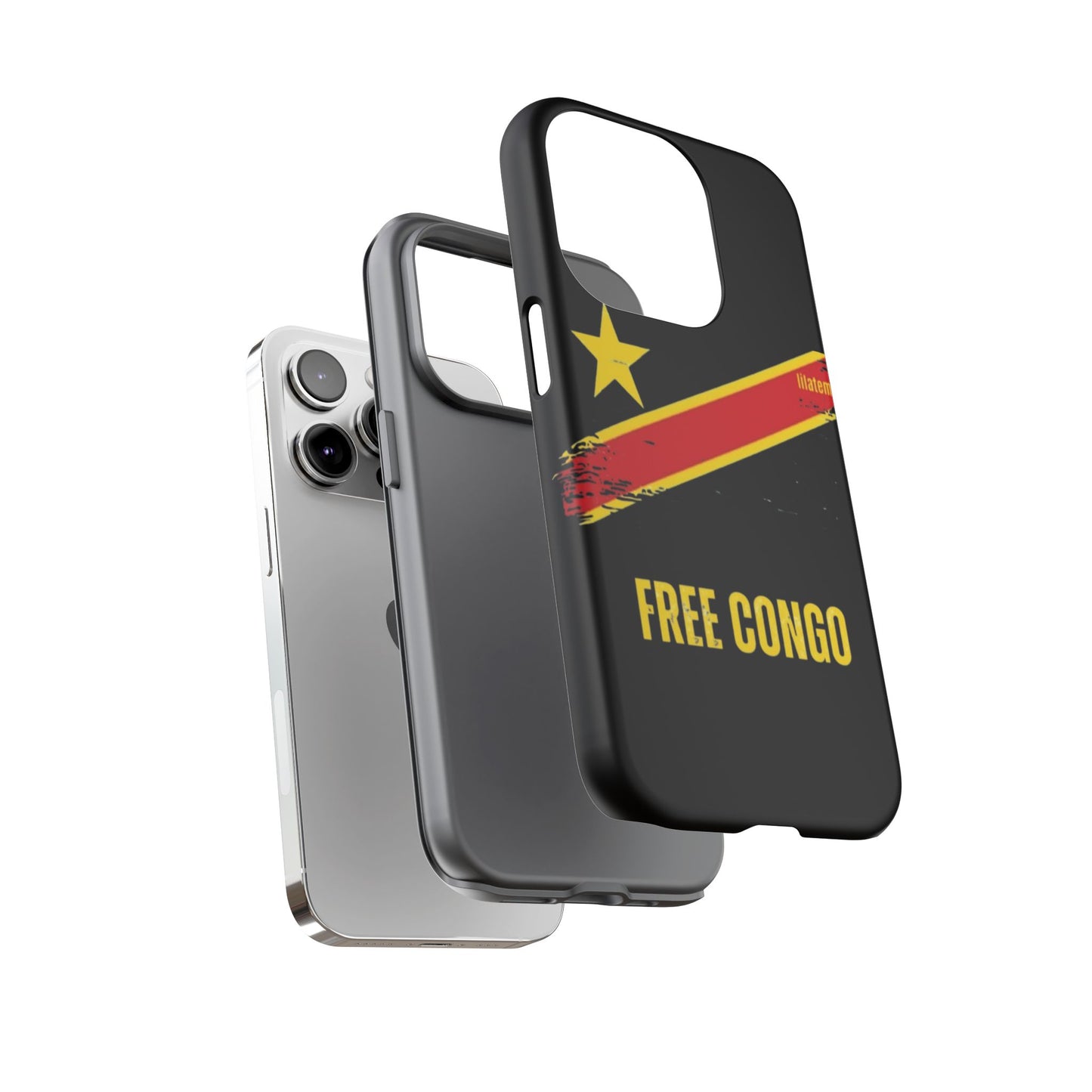 Coque de téléphone – Design "FREE CONGO" (Compatible avec iPhone, Samsung, Google Pixel)