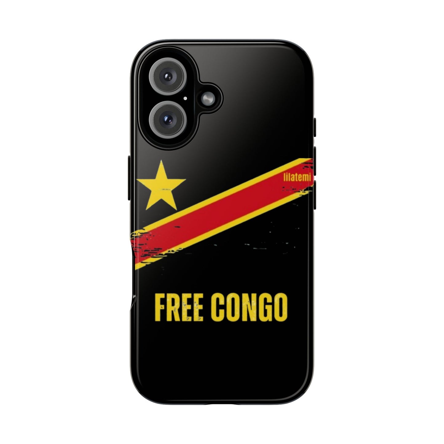 Coque de téléphone – Design "FREE CONGO" (Compatible avec iPhone, Samsung, Google Pixel)