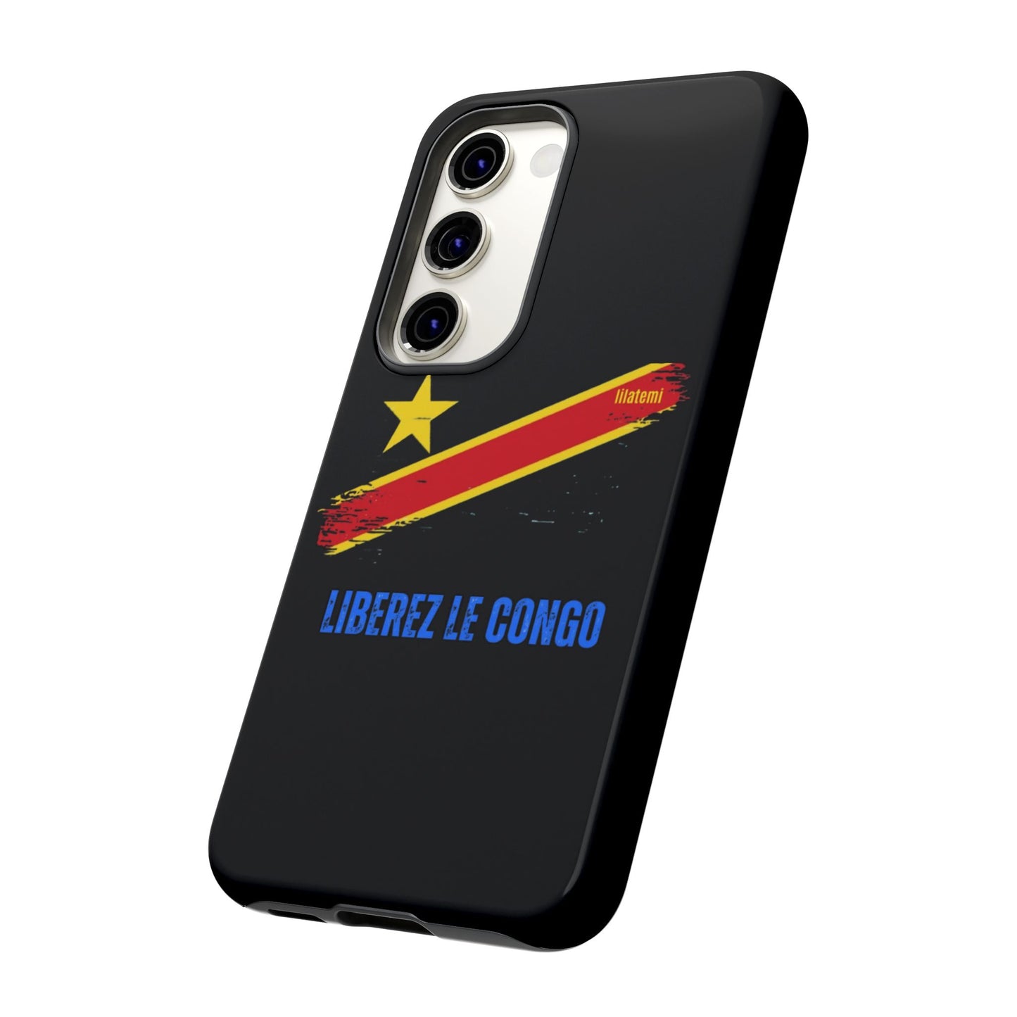 Coque de téléphone – Design "Libérer le Congo" (Compatible avec iPhone, Samsung, Google Pixel)
