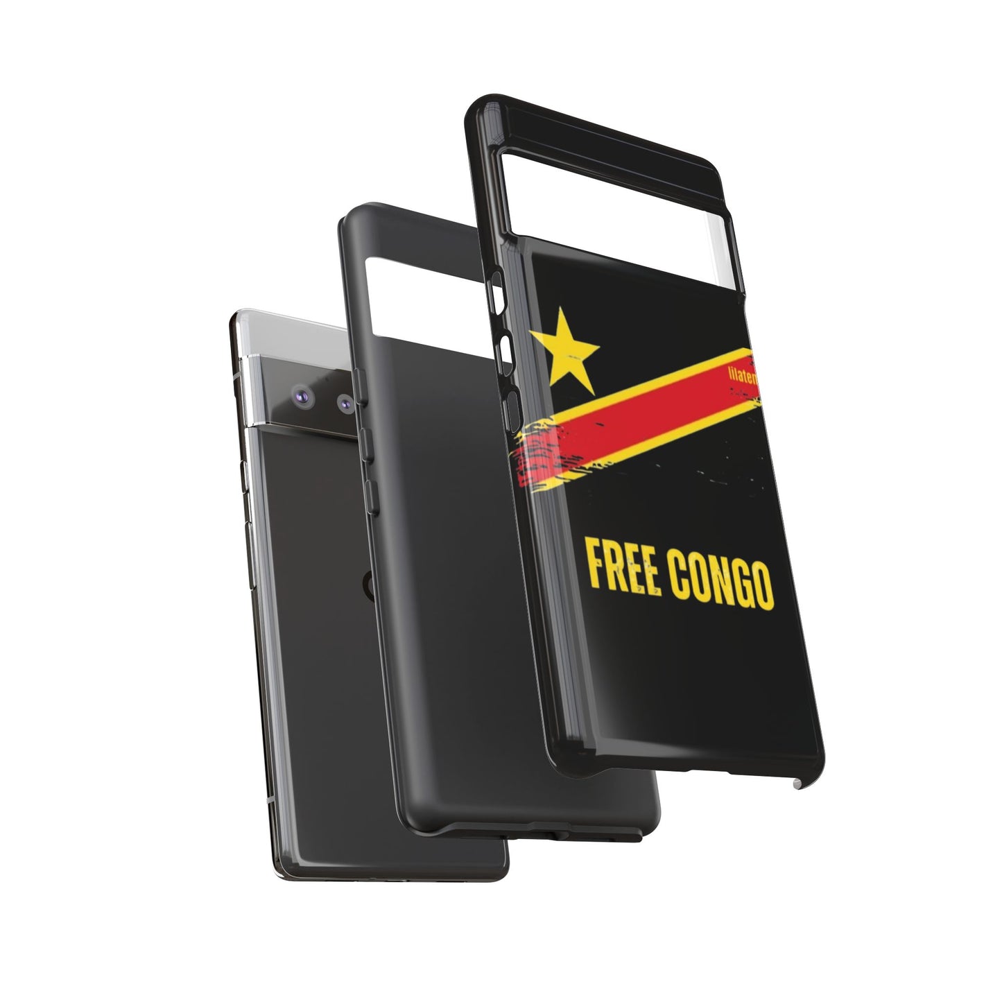 Coque de téléphone – Design "FREE CONGO" (Compatible avec iPhone, Samsung, Google Pixel)