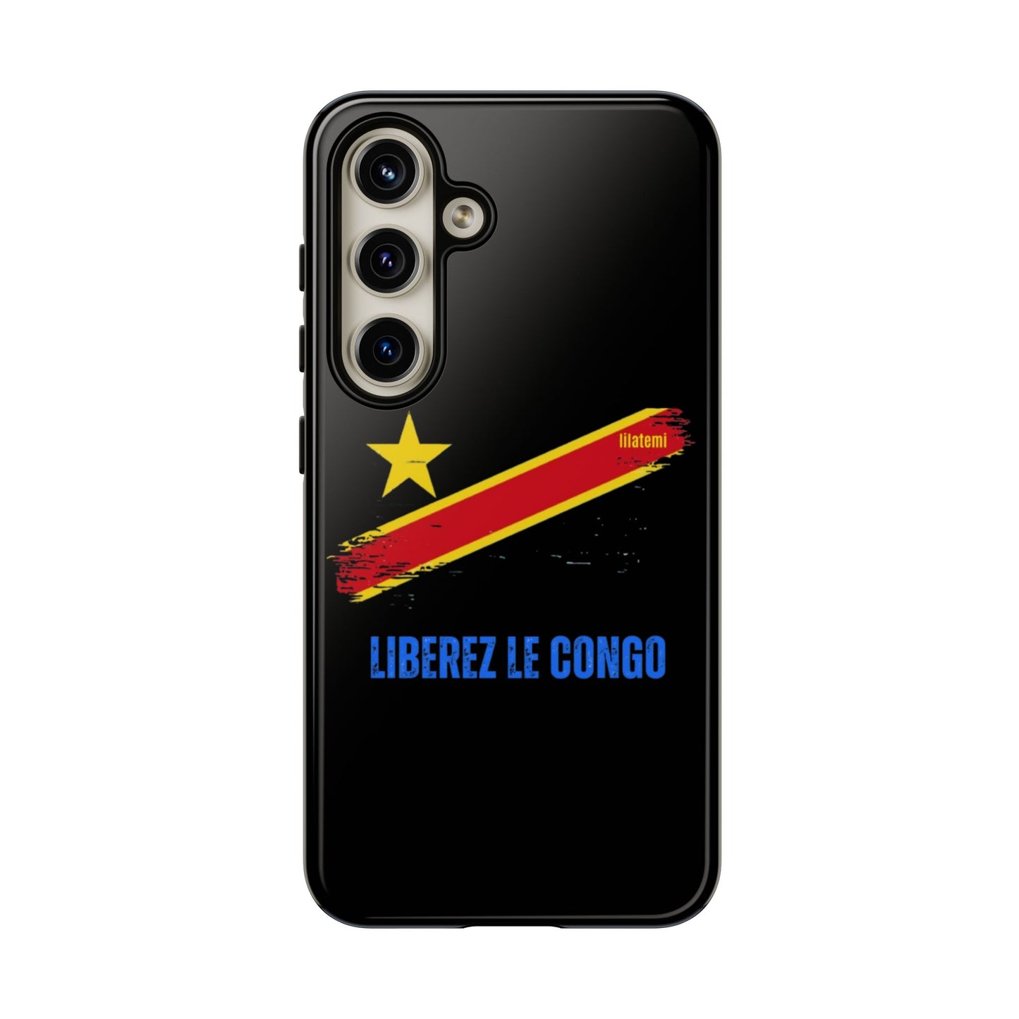 Coque de téléphone – Design "Libérer le Congo" (Compatible avec iPhone, Samsung, Google Pixel)