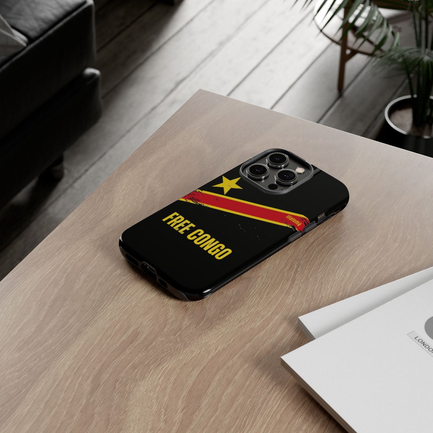 Coque de téléphone – Design "FREE CONGO" (Compatible avec iPhone, Samsung, Google Pixel)