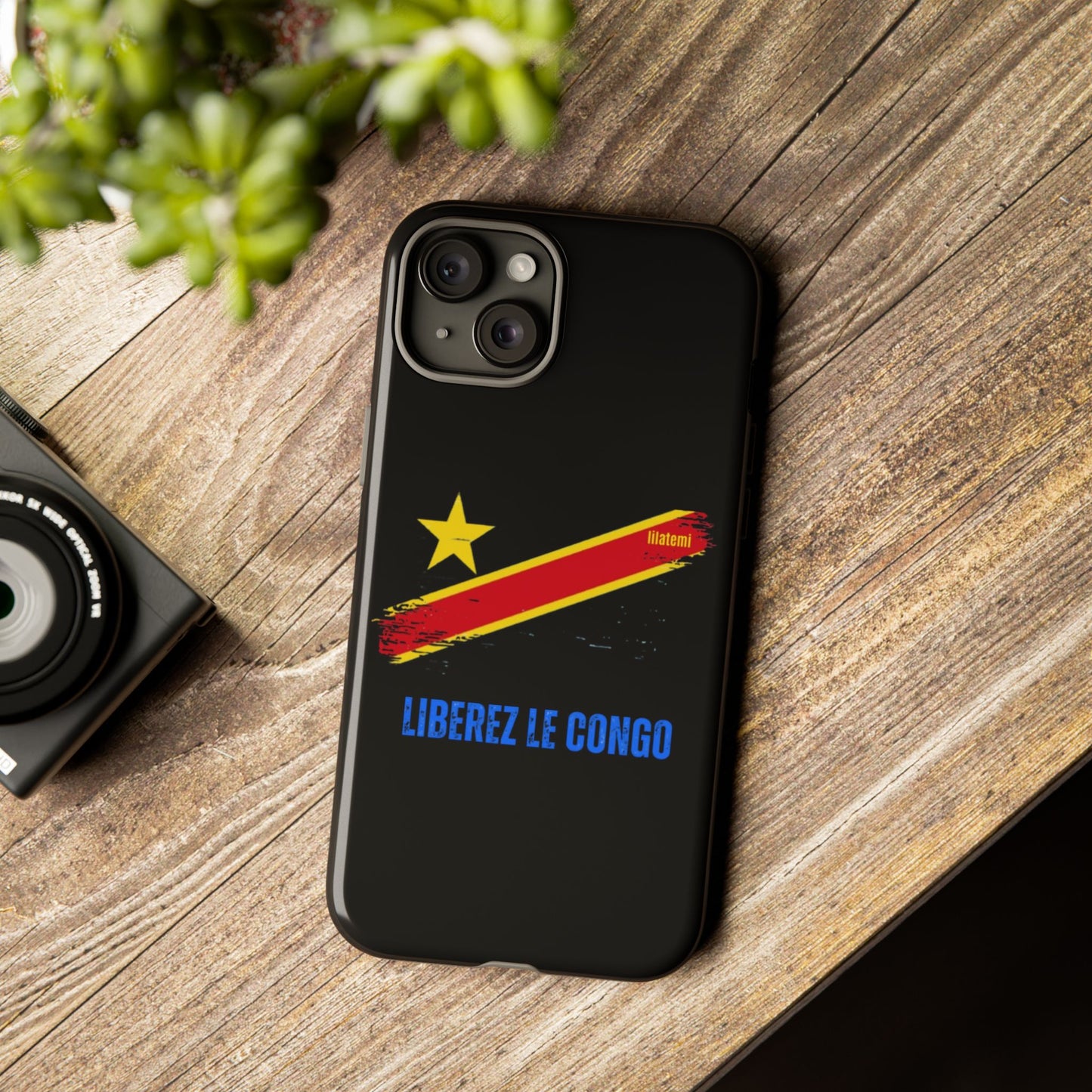 Coque de téléphone – Design "Libérer le Congo" (Compatible avec iPhone, Samsung, Google Pixel)