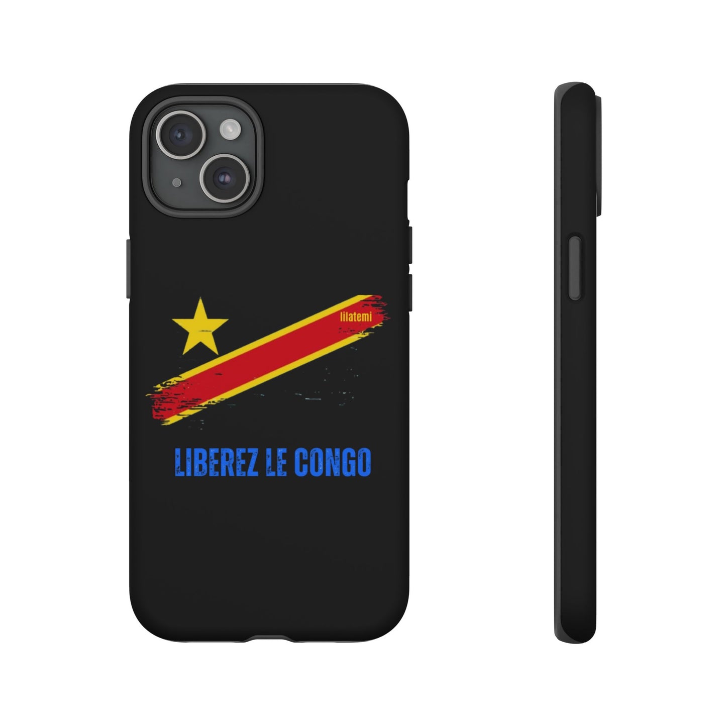 Coque de téléphone – Design "Libérer le Congo" (Compatible avec iPhone, Samsung, Google Pixel)