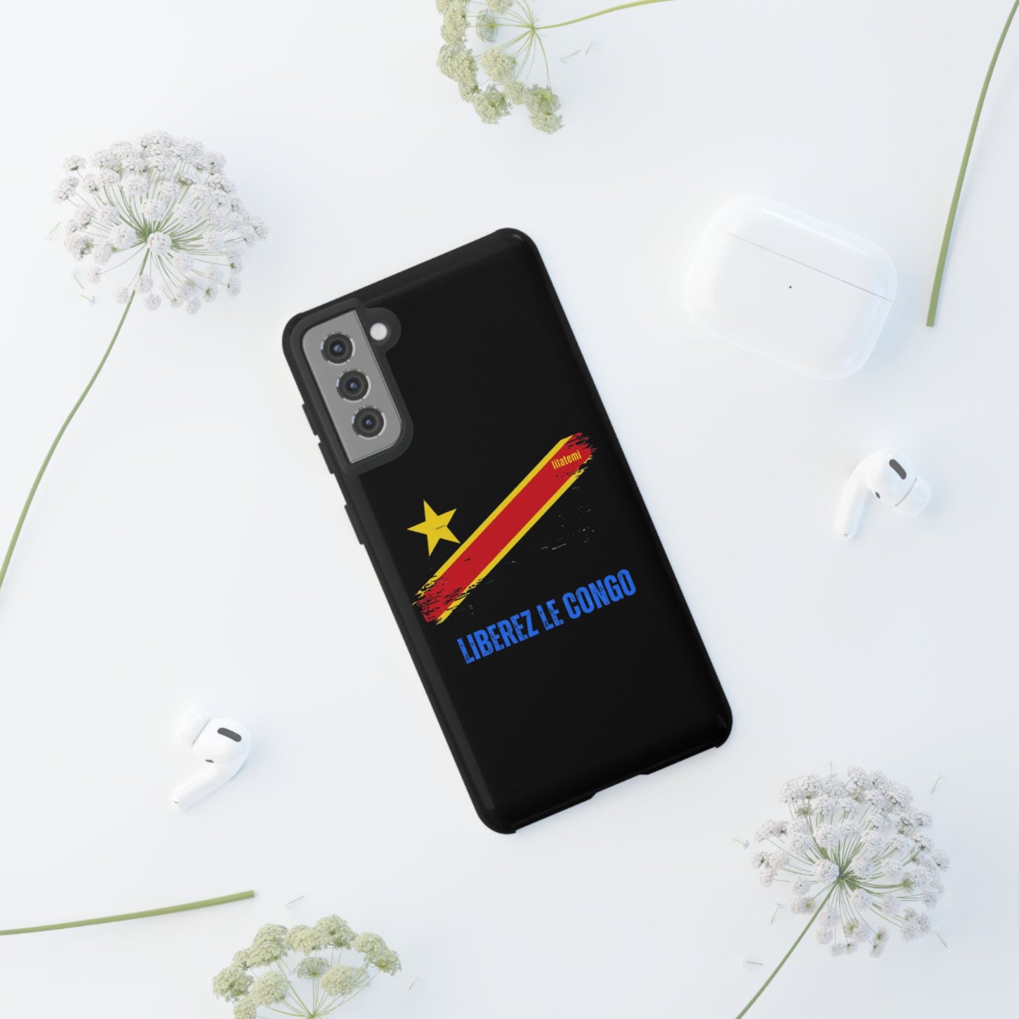 Coque de téléphone – Design "Libérer le Congo" (Compatible avec iPhone, Samsung, Google Pixel)