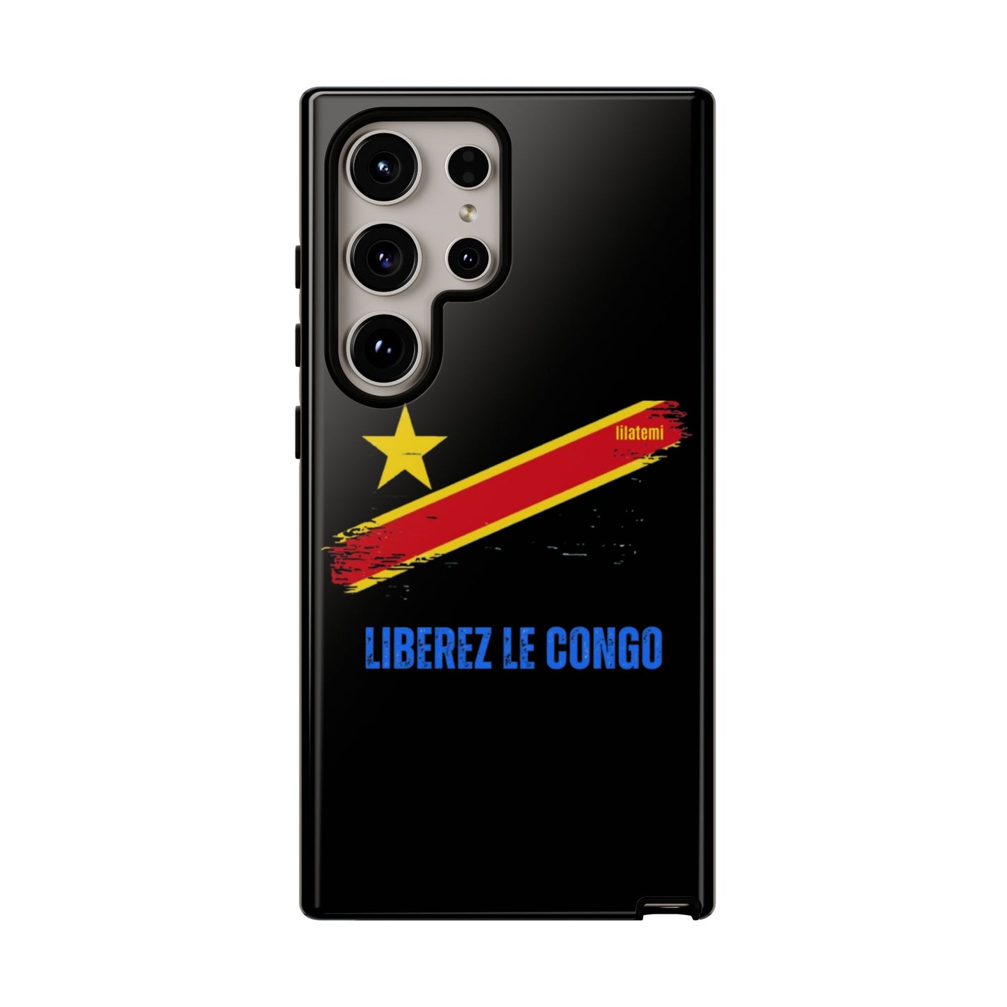 Coque de téléphone – Design "Libérer le Congo" (Compatible avec iPhone, Samsung, Google Pixel)