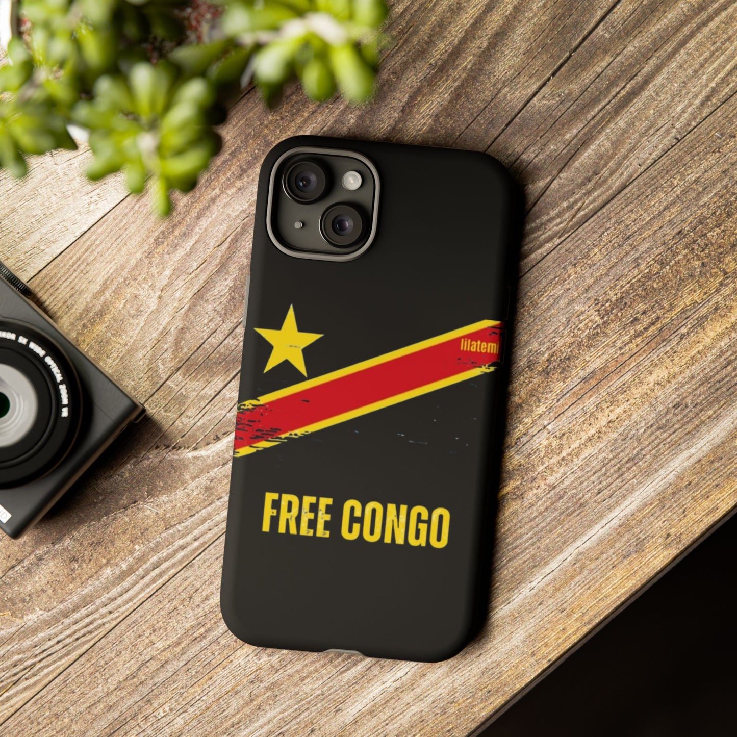 Coque de téléphone – Design "FREE CONGO" (Compatible avec iPhone, Samsung, Google Pixel)
