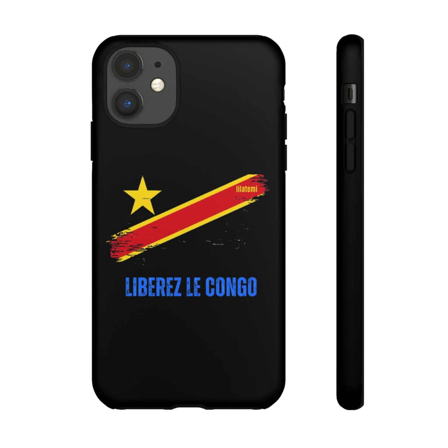 Coque de téléphone – Design "Libérer le Congo" (Compatible avec iPhone, Samsung, Google Pixel)