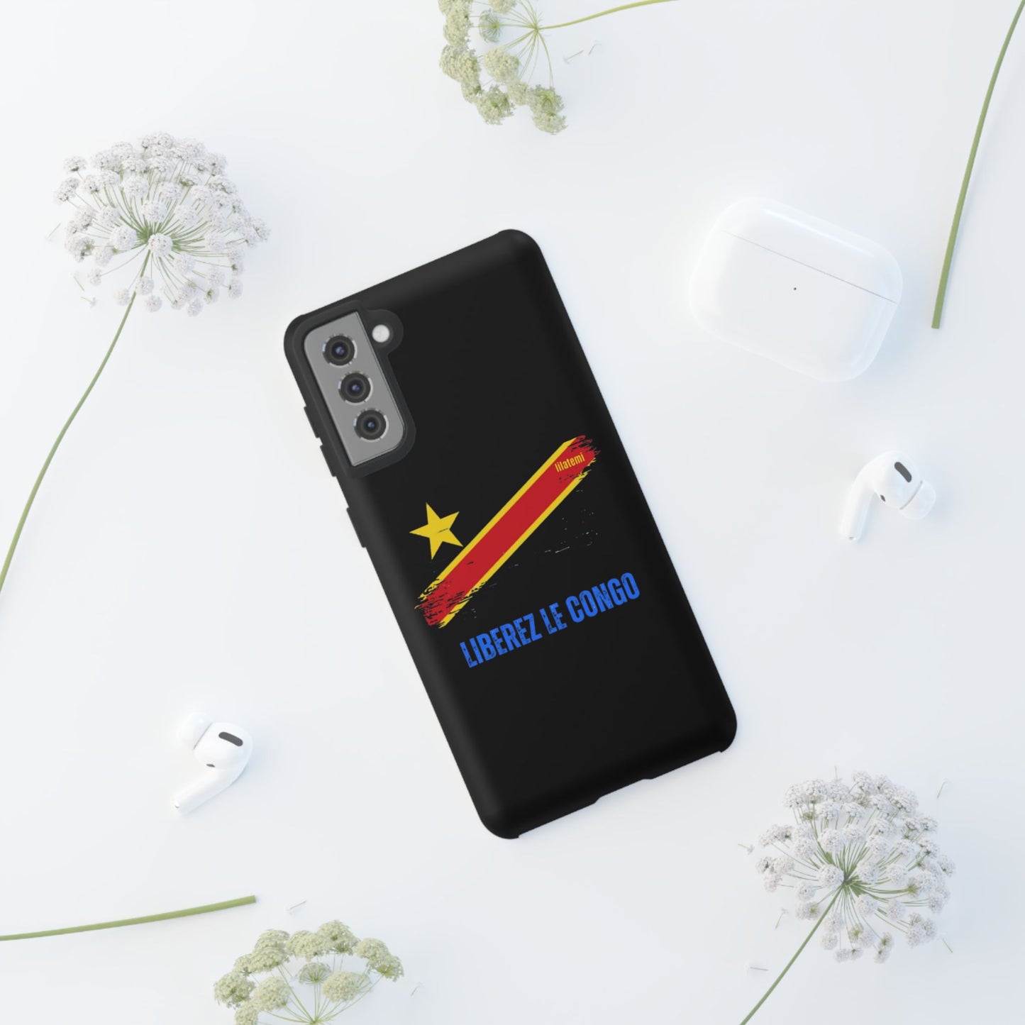 Coque de téléphone – Design "Libérer le Congo" (Compatible avec iPhone, Samsung, Google Pixel)