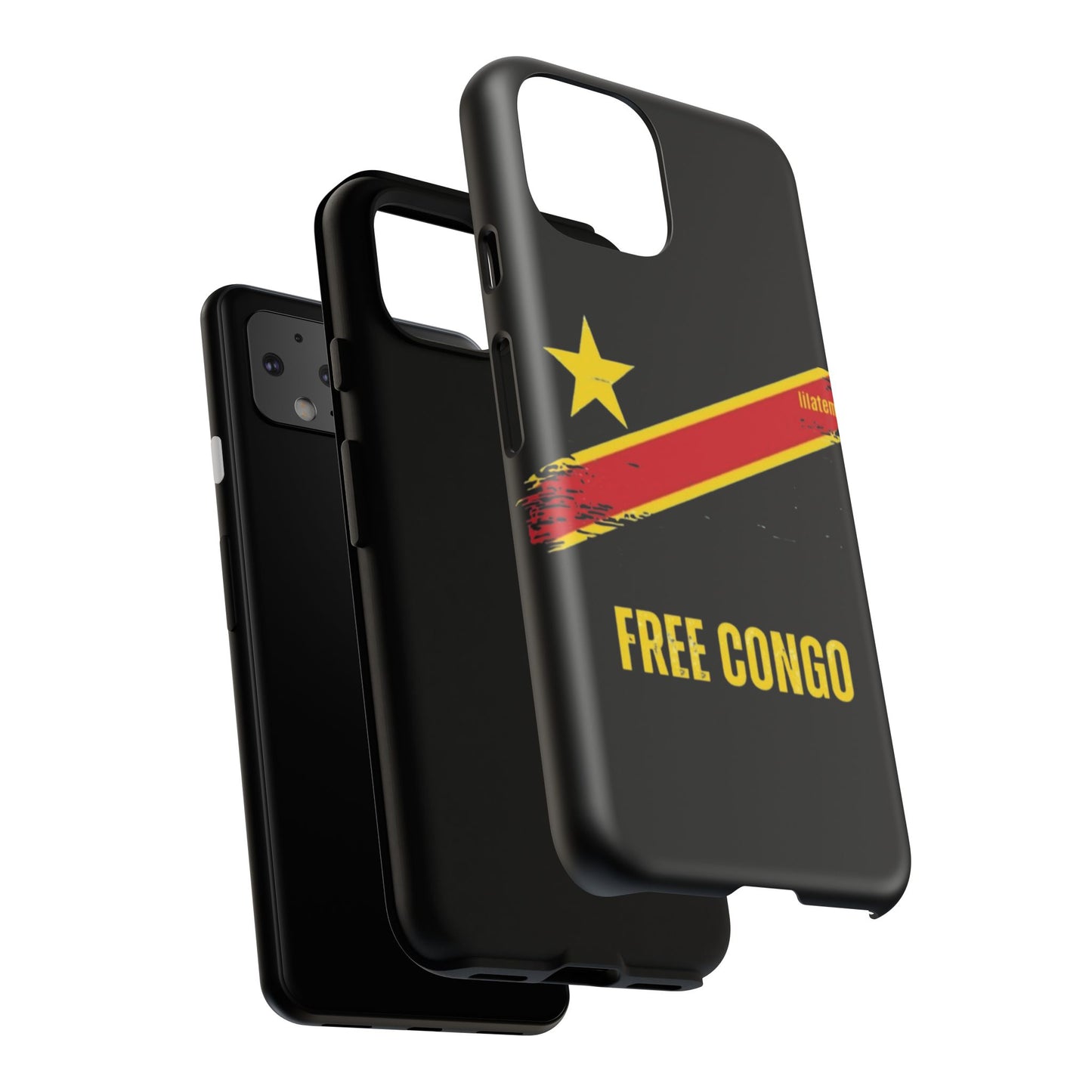 Coque de téléphone – Design "FREE CONGO" (Compatible avec iPhone, Samsung, Google Pixel)