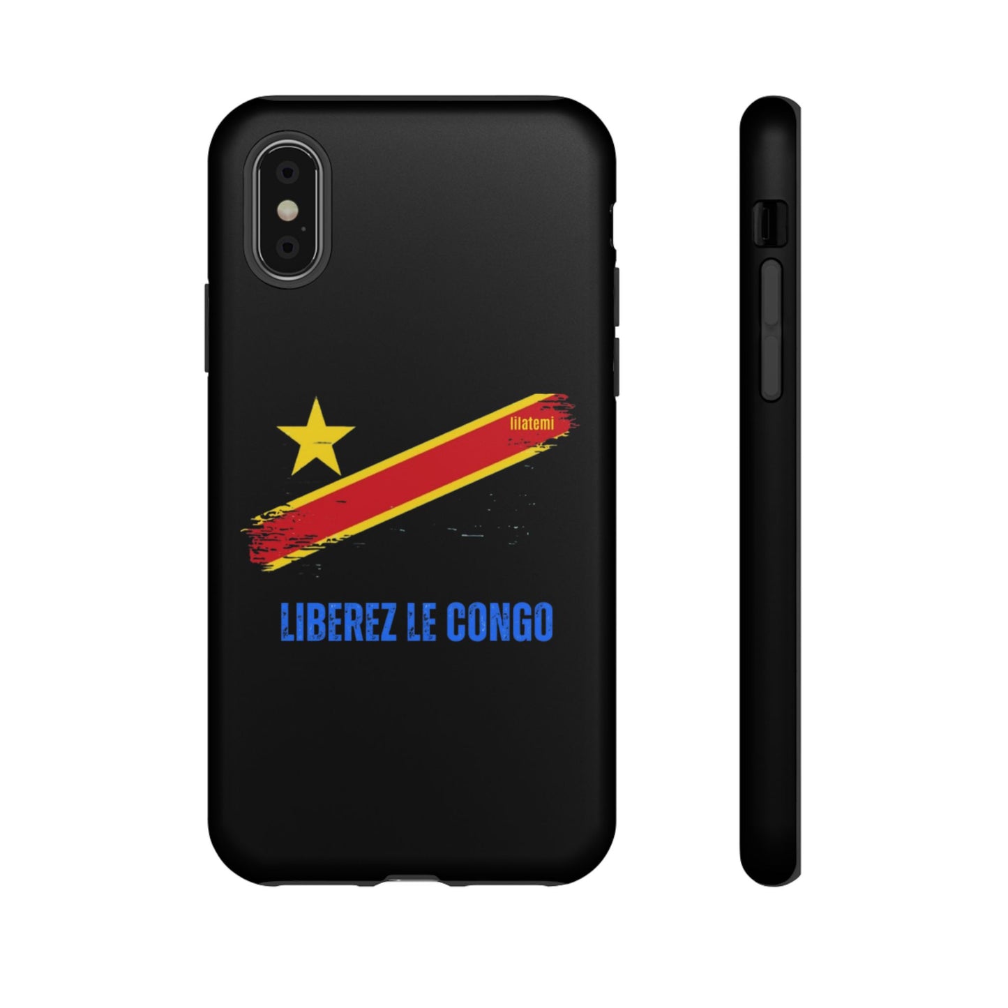 Coque de téléphone – Design "Libérer le Congo" (Compatible avec iPhone, Samsung, Google Pixel)
