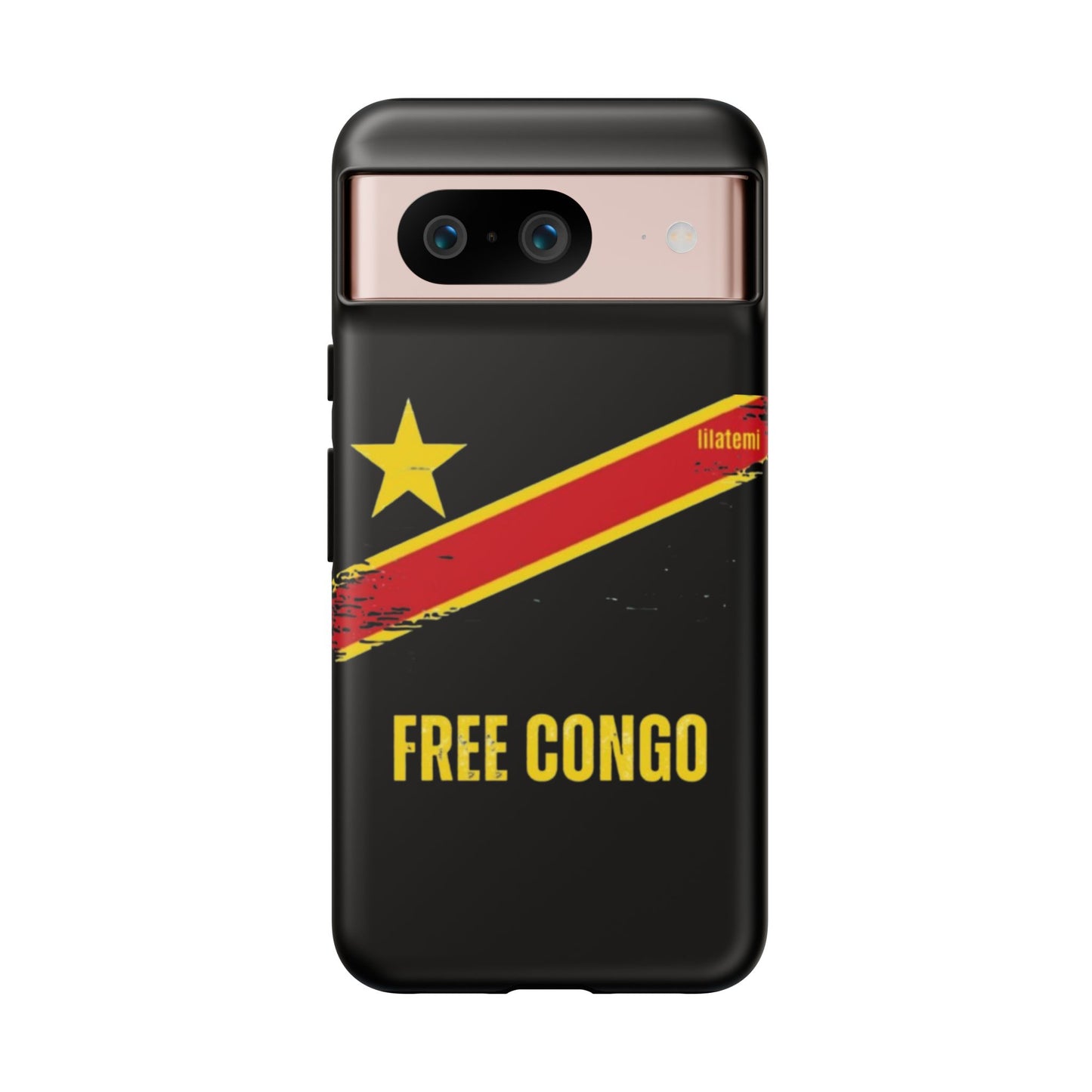 Coque de téléphone – Design "FREE CONGO" (Compatible avec iPhone, Samsung, Google Pixel)