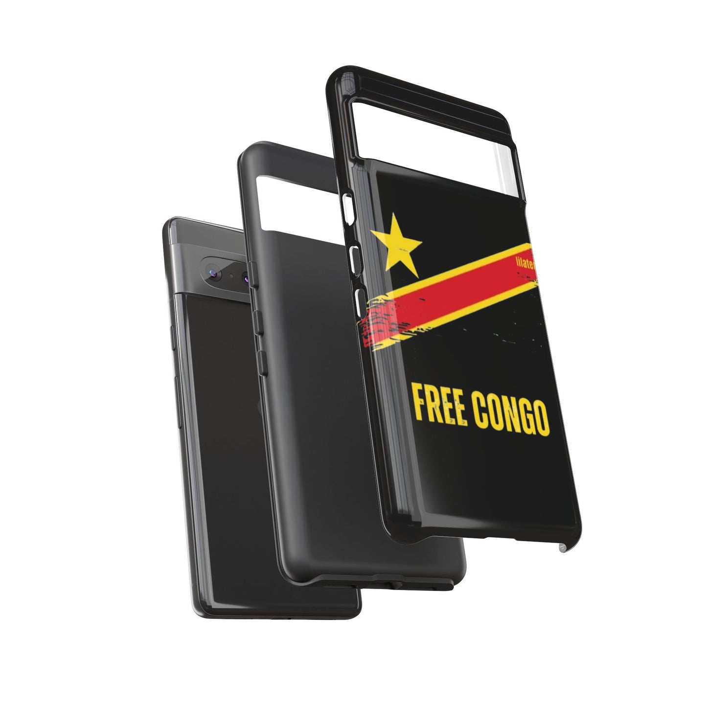 Coque de téléphone – Design "FREE CONGO" (Compatible avec iPhone, Samsung, Google Pixel)