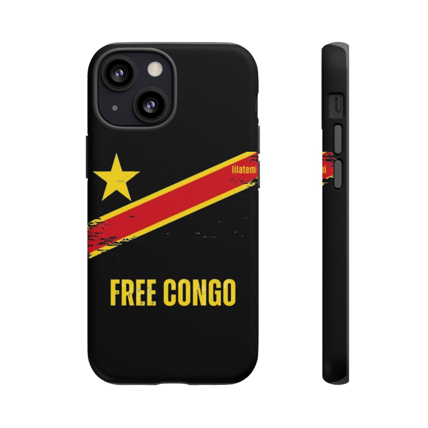 Coque de téléphone – Design "FREE CONGO" (Compatible avec iPhone, Samsung, Google Pixel)