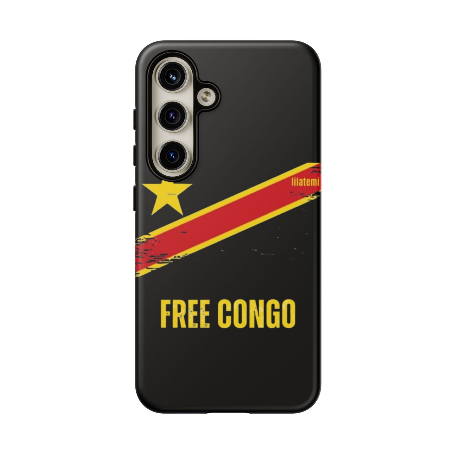Coque de téléphone – Design "FREE CONGO" (Compatible avec iPhone, Samsung, Google Pixel)