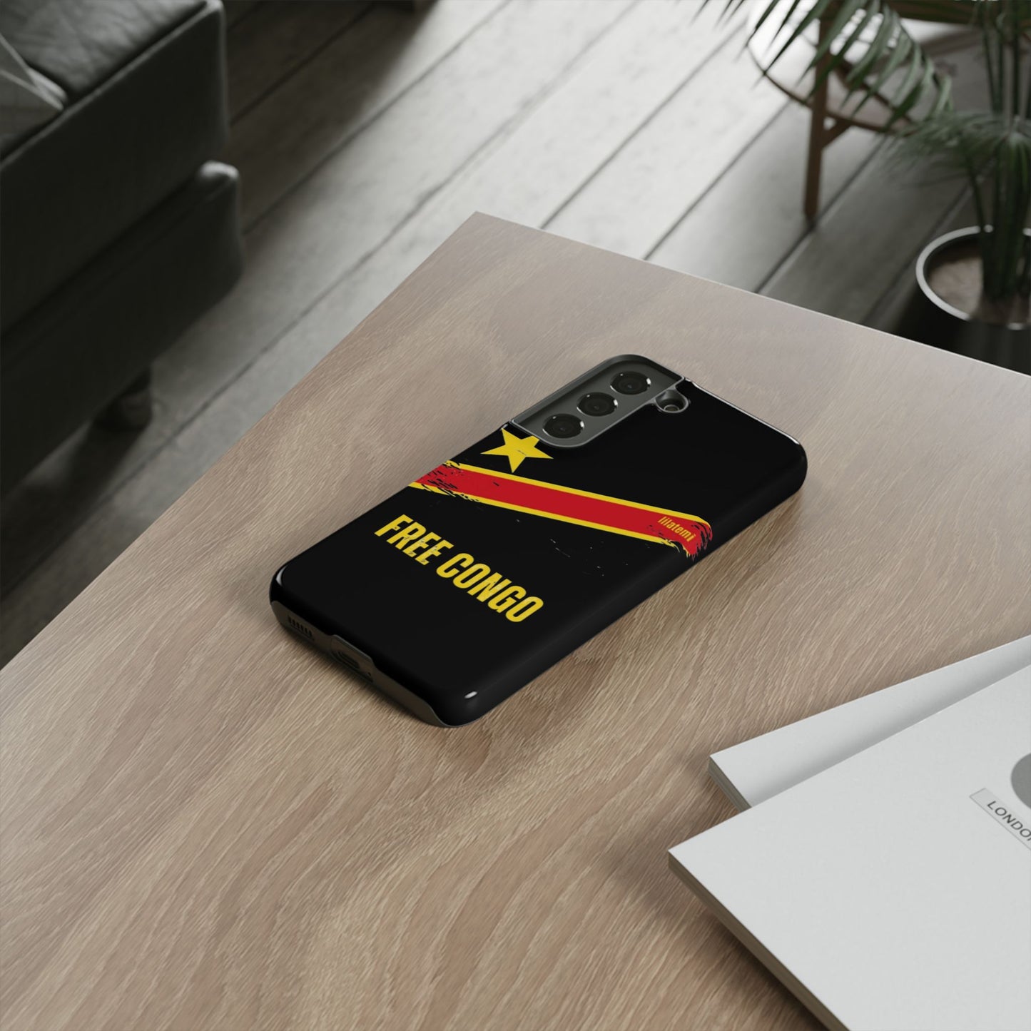 Coque de téléphone – Design "FREE CONGO" (Compatible avec iPhone, Samsung, Google Pixel)