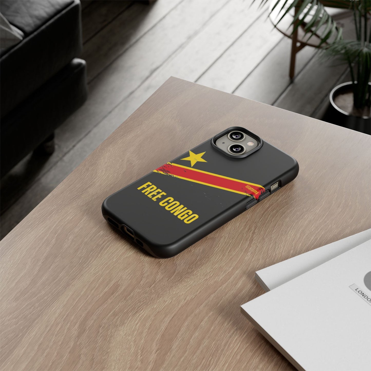 Coque de téléphone – Design "FREE CONGO" (Compatible avec iPhone, Samsung, Google Pixel)