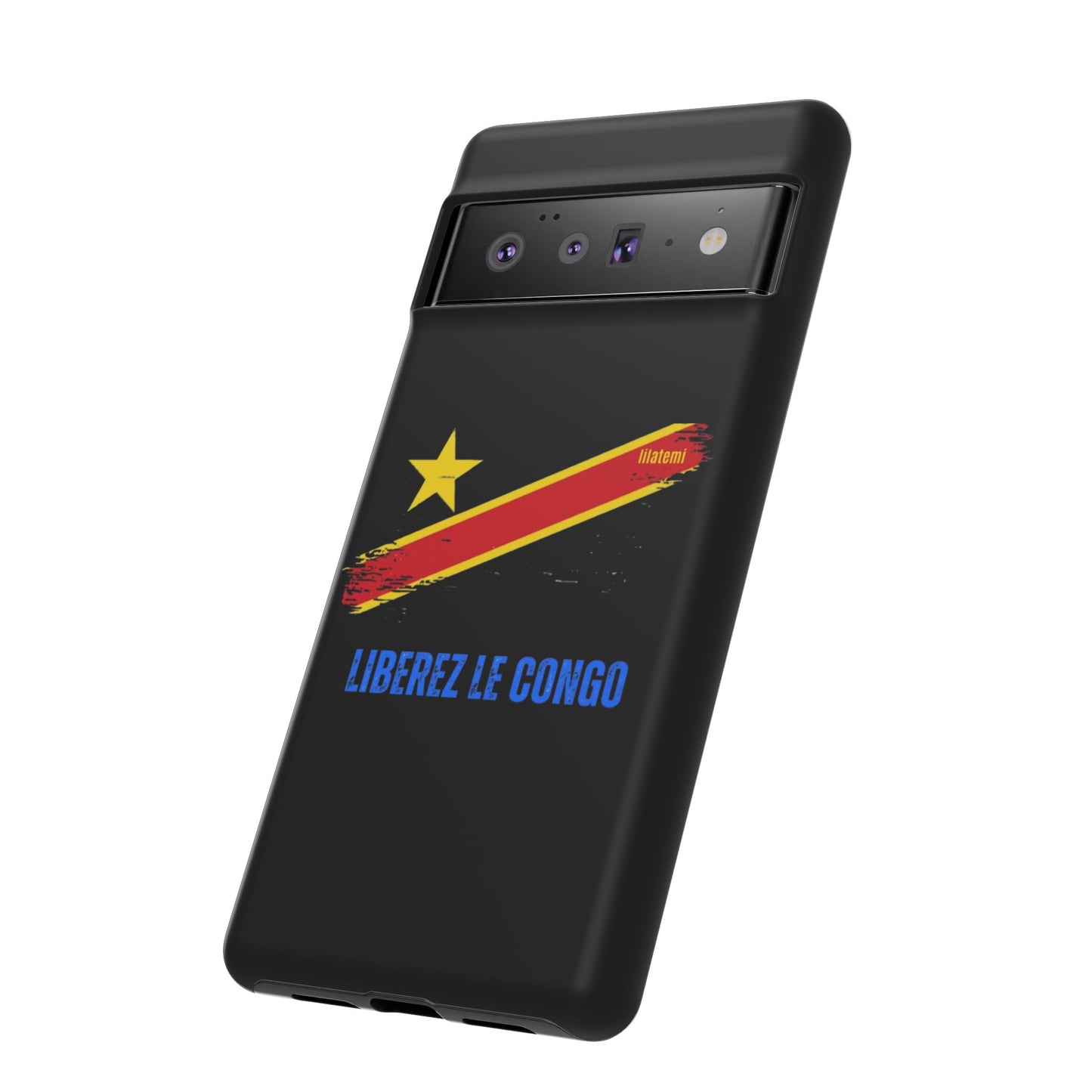 Coque de téléphone – Design "Libérer le Congo" (Compatible avec iPhone, Samsung, Google Pixel)