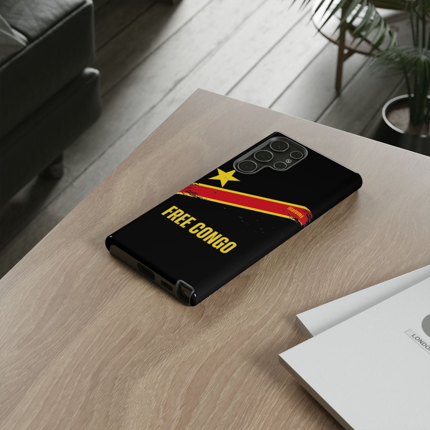 Coque de téléphone – Design "FREE CONGO" (Compatible avec iPhone, Samsung, Google Pixel)