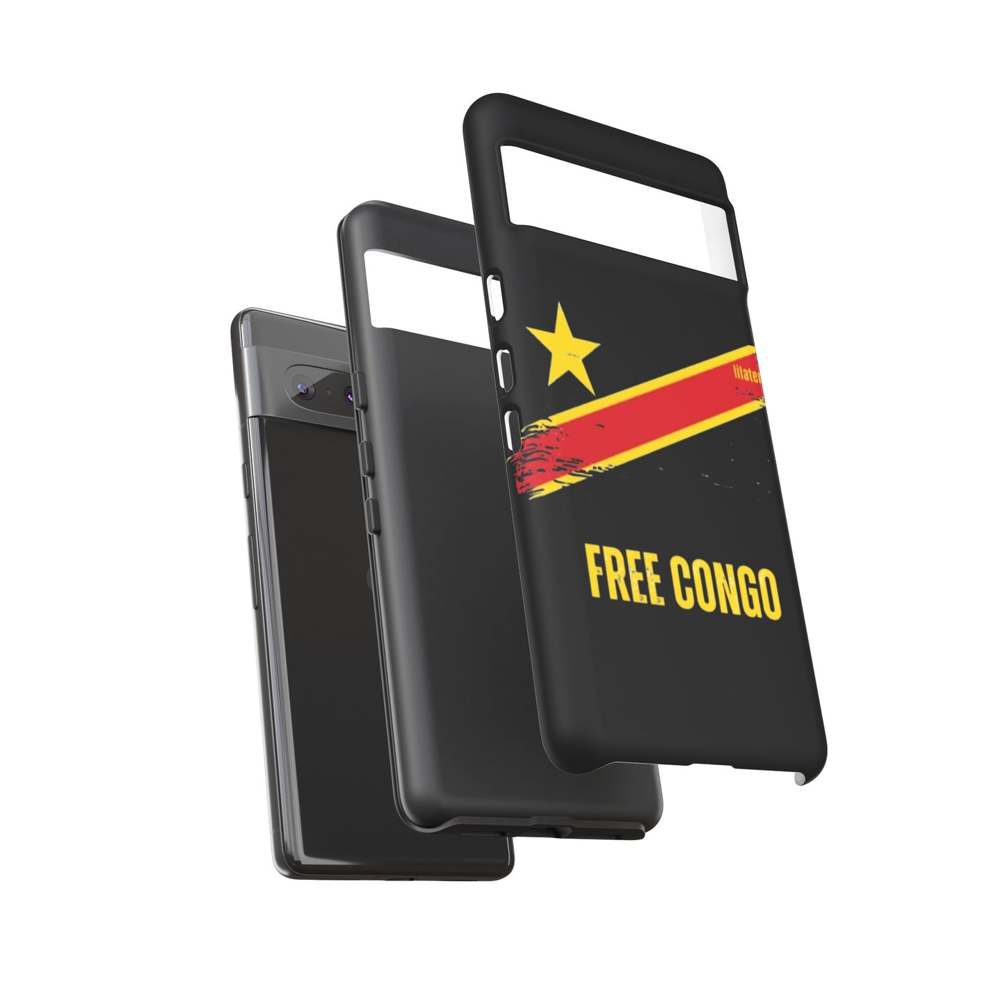 Coque de téléphone – Design "FREE CONGO" (Compatible avec iPhone, Samsung, Google Pixel)