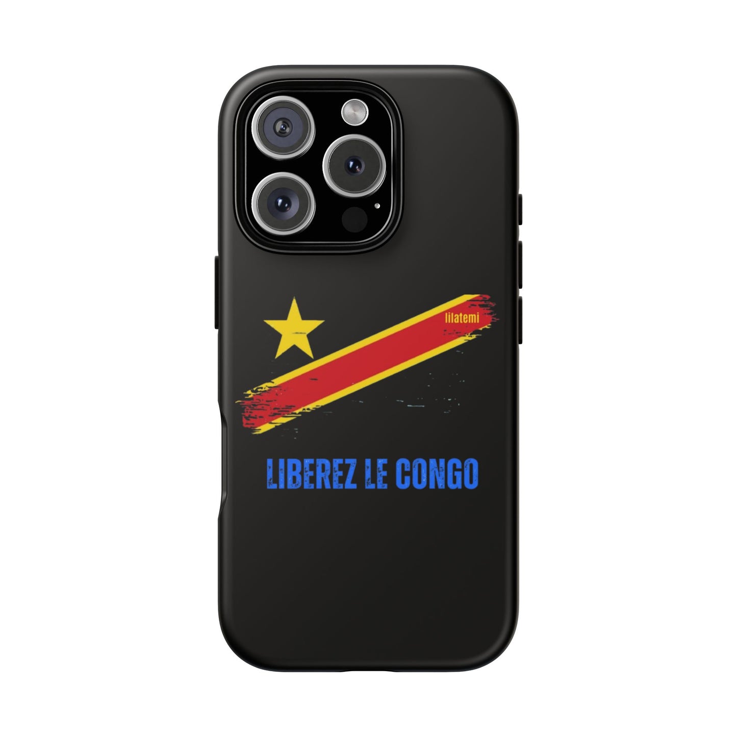 Coque de téléphone – Design "Libérer le Congo" (Compatible avec iPhone, Samsung, Google Pixel)