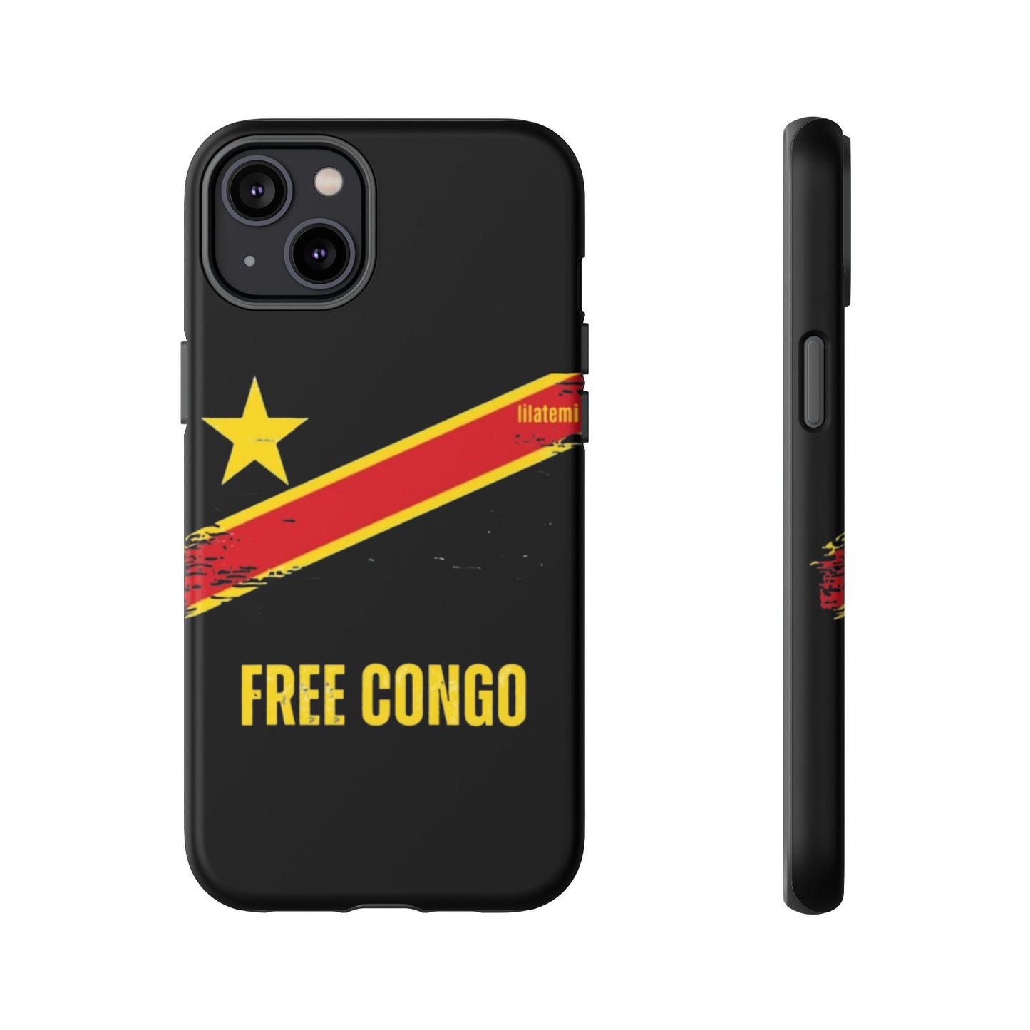 Coque de téléphone – Design "FREE CONGO" (Compatible avec iPhone, Samsung, Google Pixel)