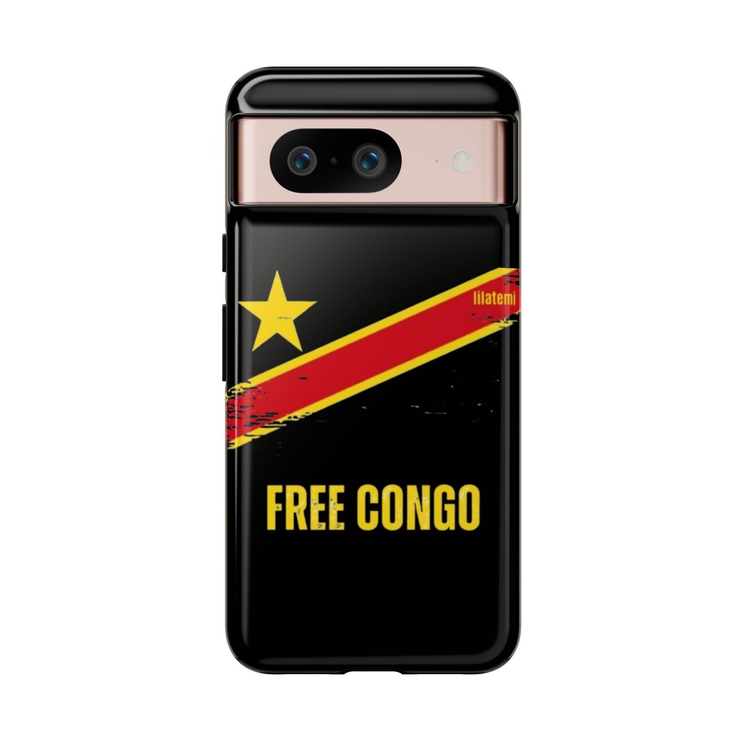 Coque de téléphone – Design "FREE CONGO" (Compatible avec iPhone, Samsung, Google Pixel)