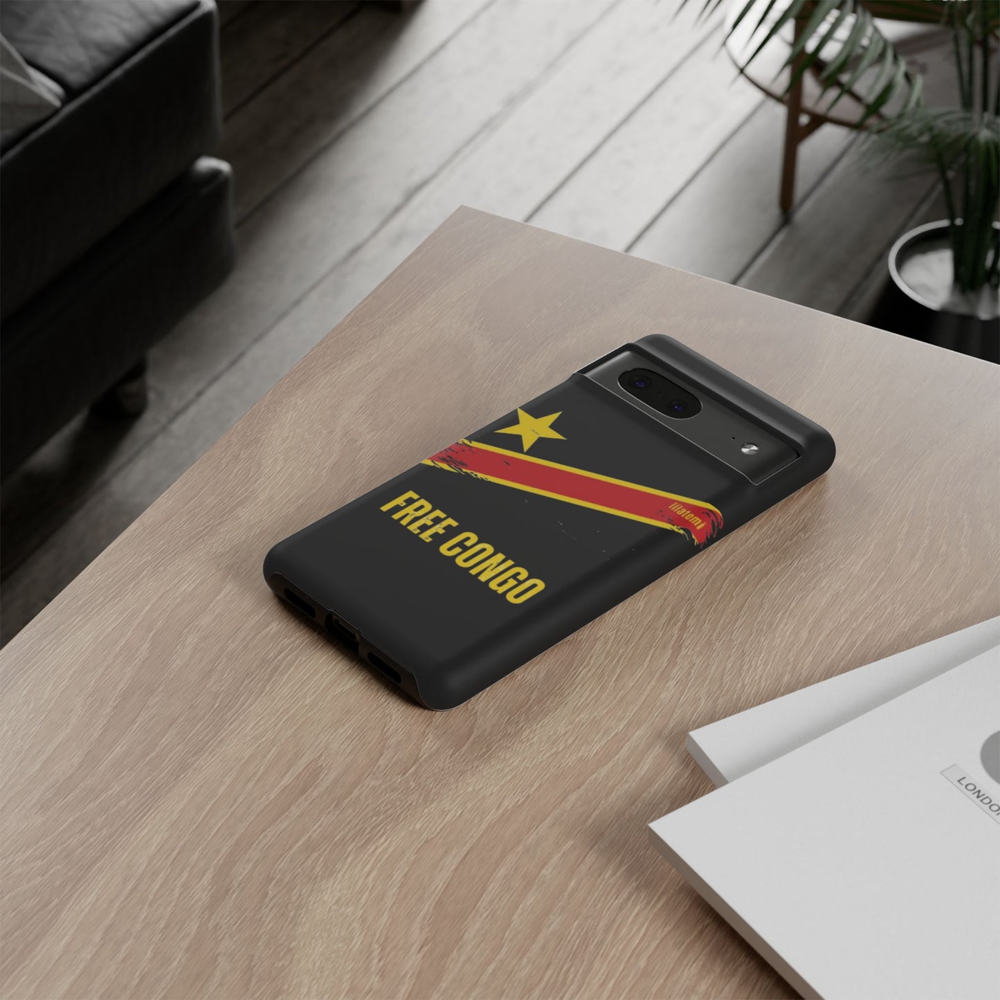 Coque de téléphone – Design "FREE CONGO" (Compatible avec iPhone, Samsung, Google Pixel)